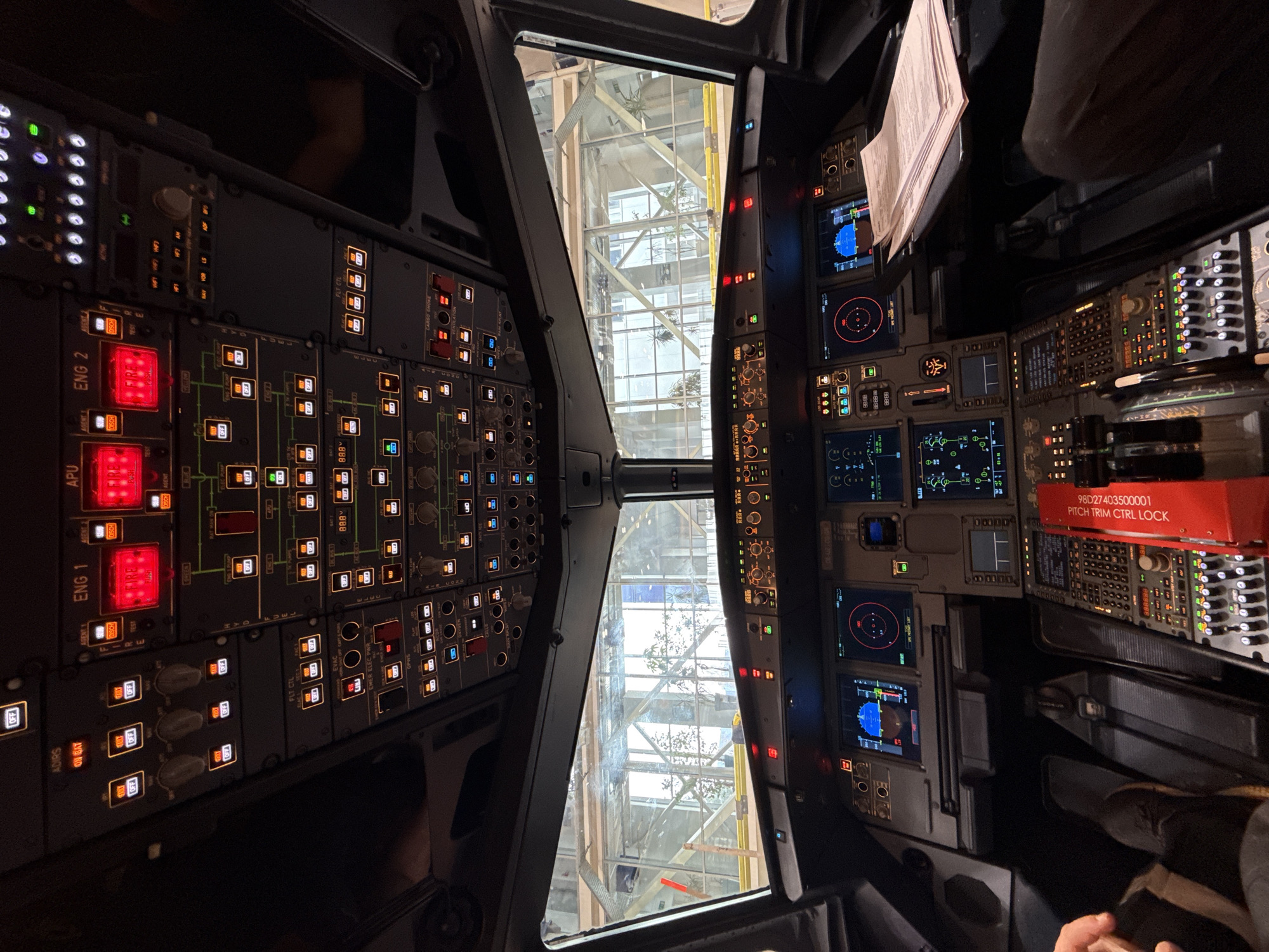 Snack and aircraft cockpit documented in Sofia