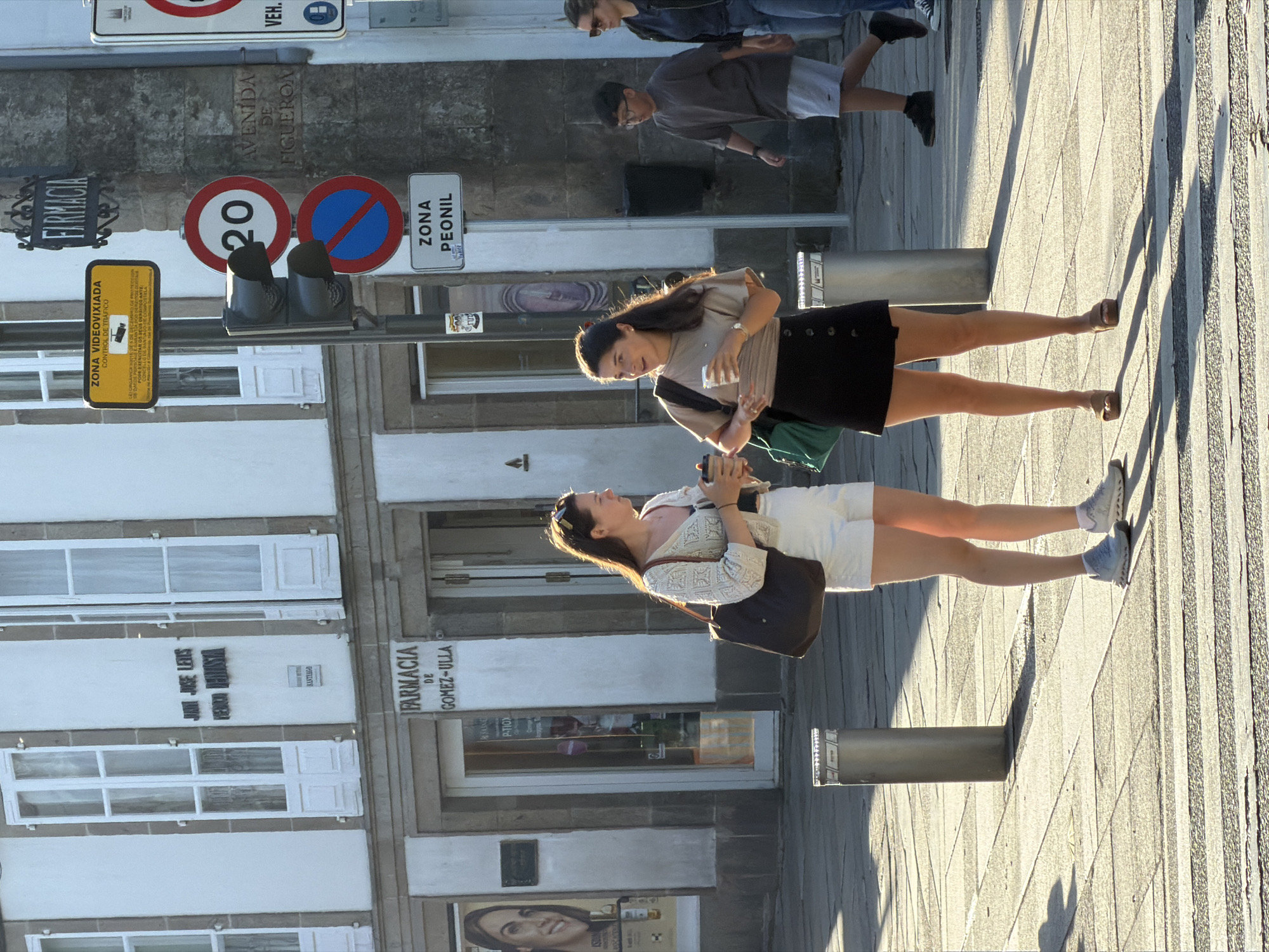 Morning scenes across Santiago de Compostela's historic streets and landmarks