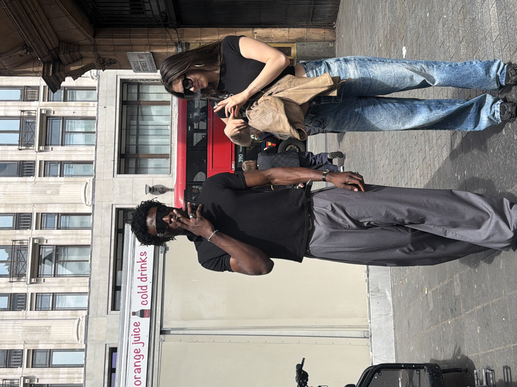 Two people spotted on Argyll Street sidewalk in Westminster