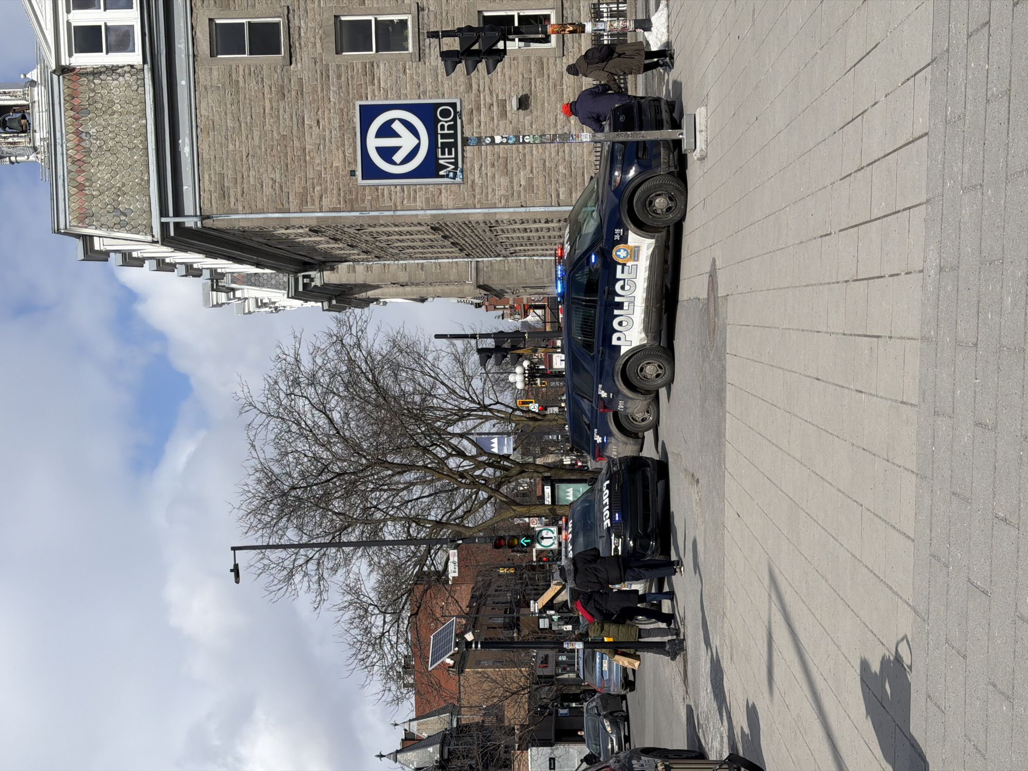 Religious group demonstrates outside Montreal metro station
