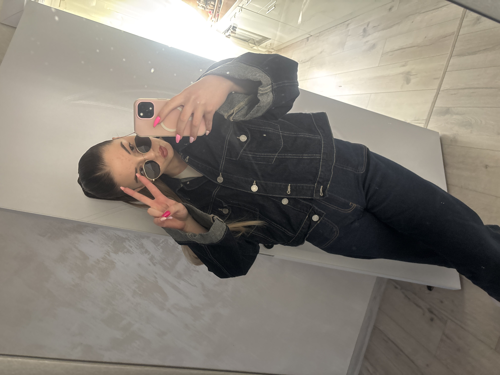 Woman Takes Mirror Selfie in Plovdiv