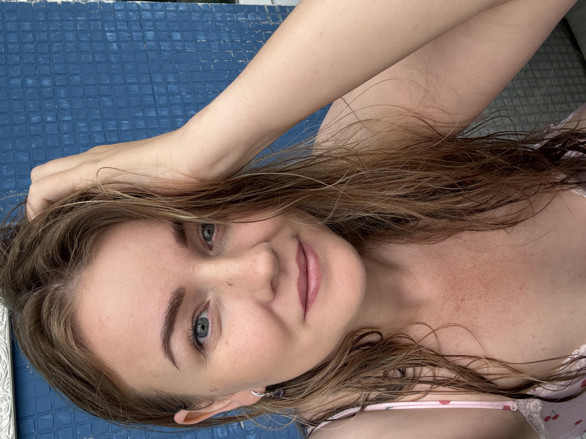 Post-swim selfies in Chaikovsky, summer 2026