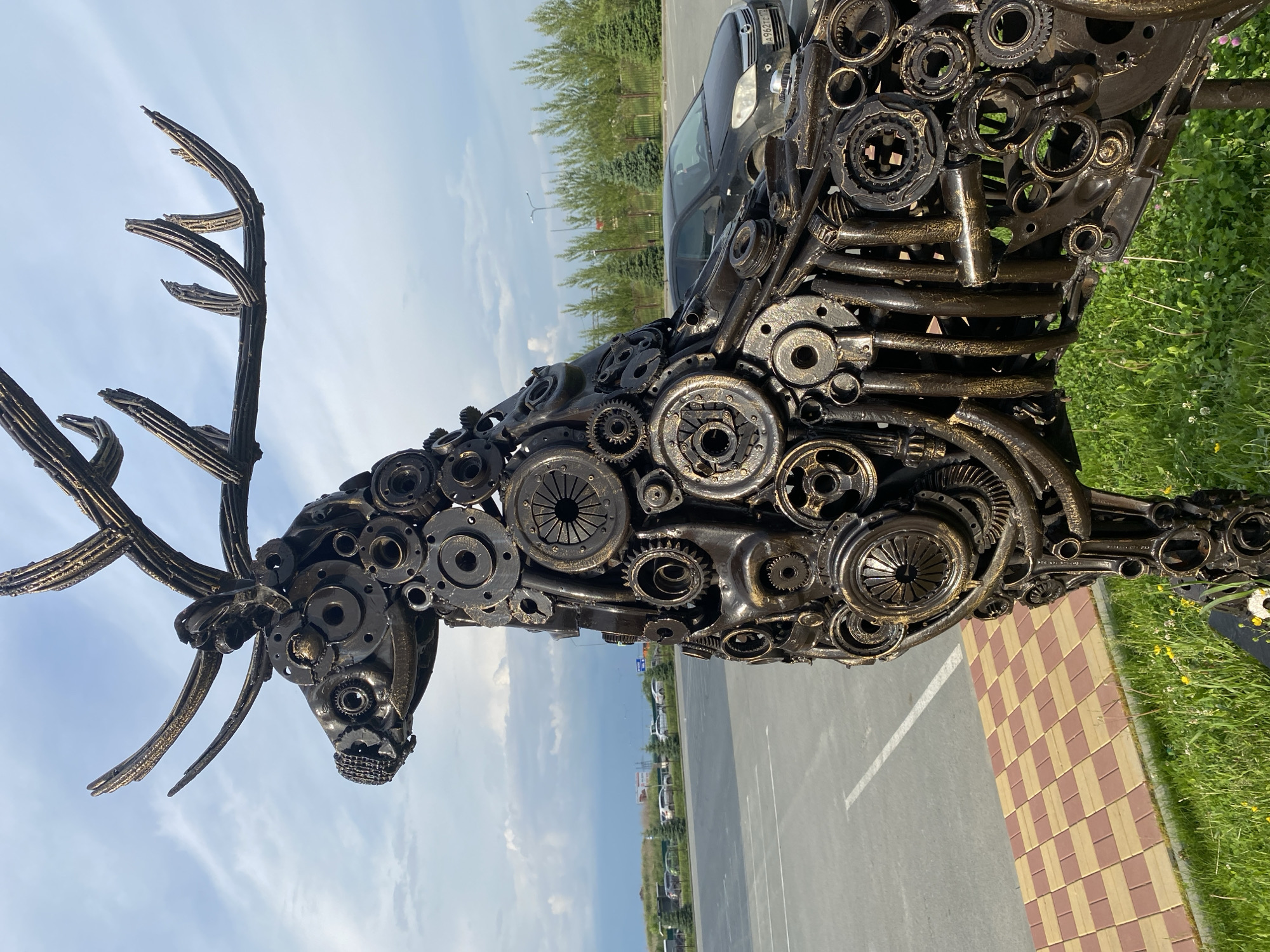 Public art installations documented across Tyumen park spaces