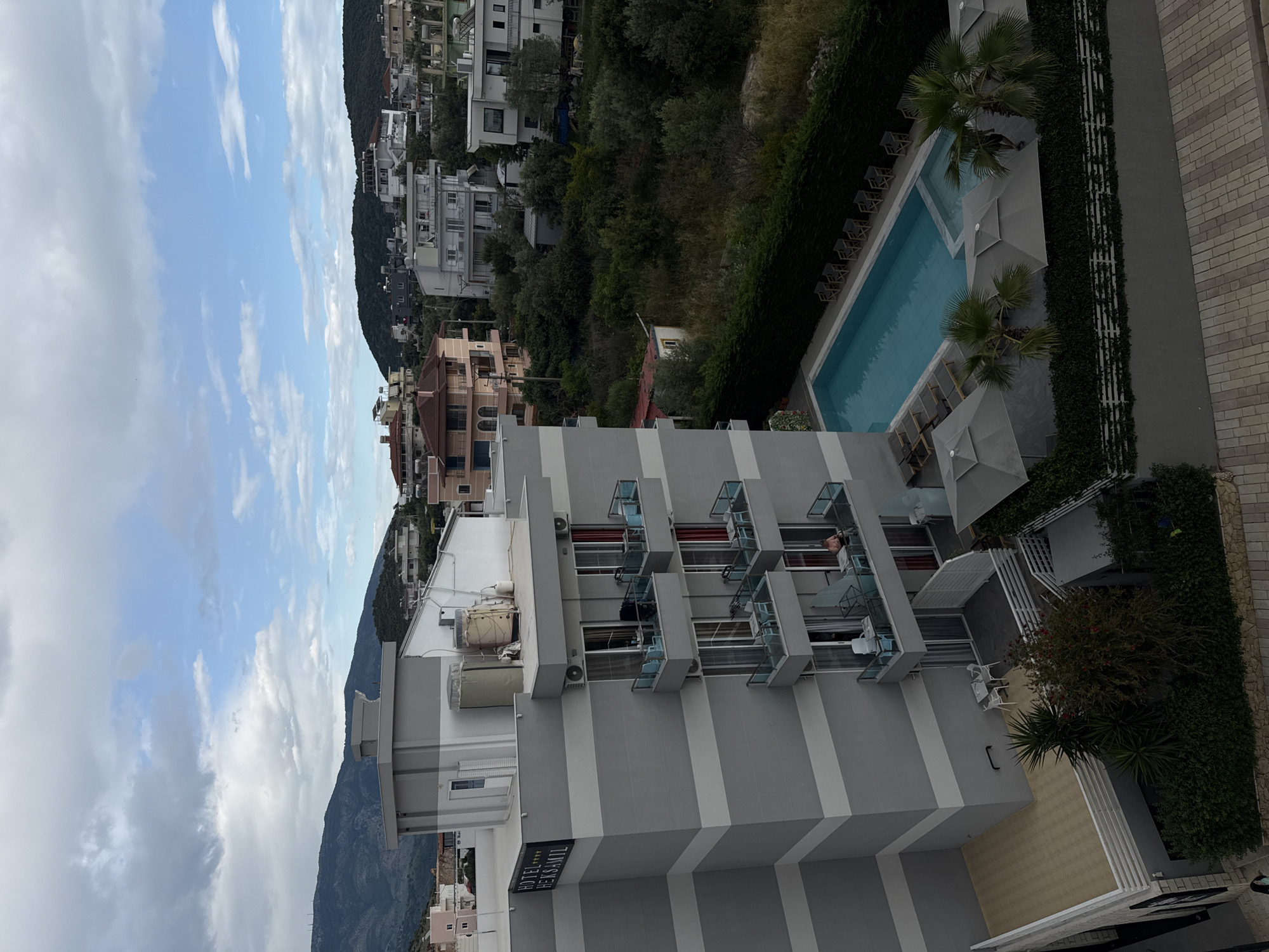 Tourist documents hotel and street views in Ksamil Albania