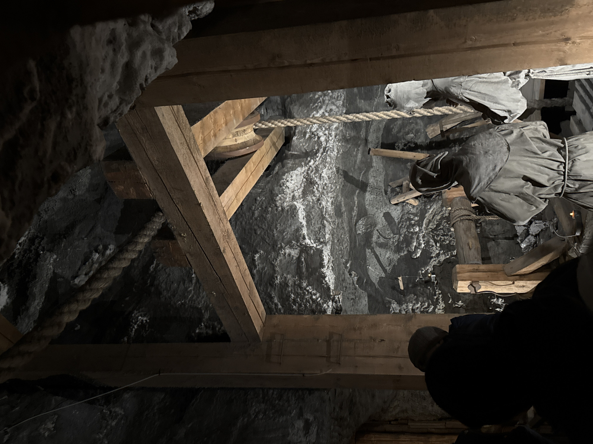 Tourists explore historic Wieliczka Salt Mine underground chambers