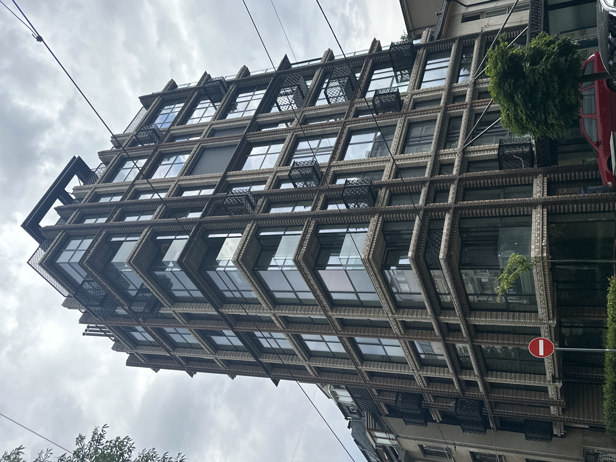 Sofia building photographed, indoor portrait captured by witness