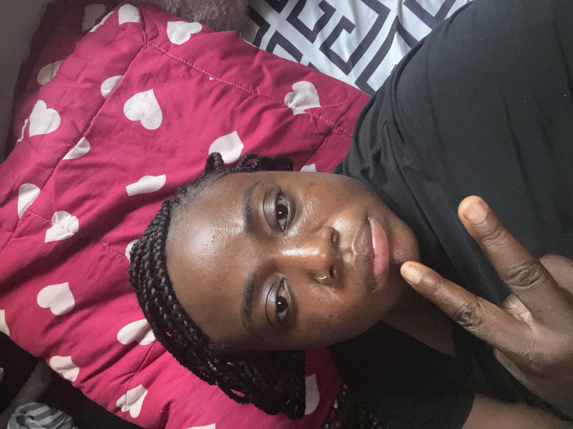 Person takes selfie series while resting in Abuja