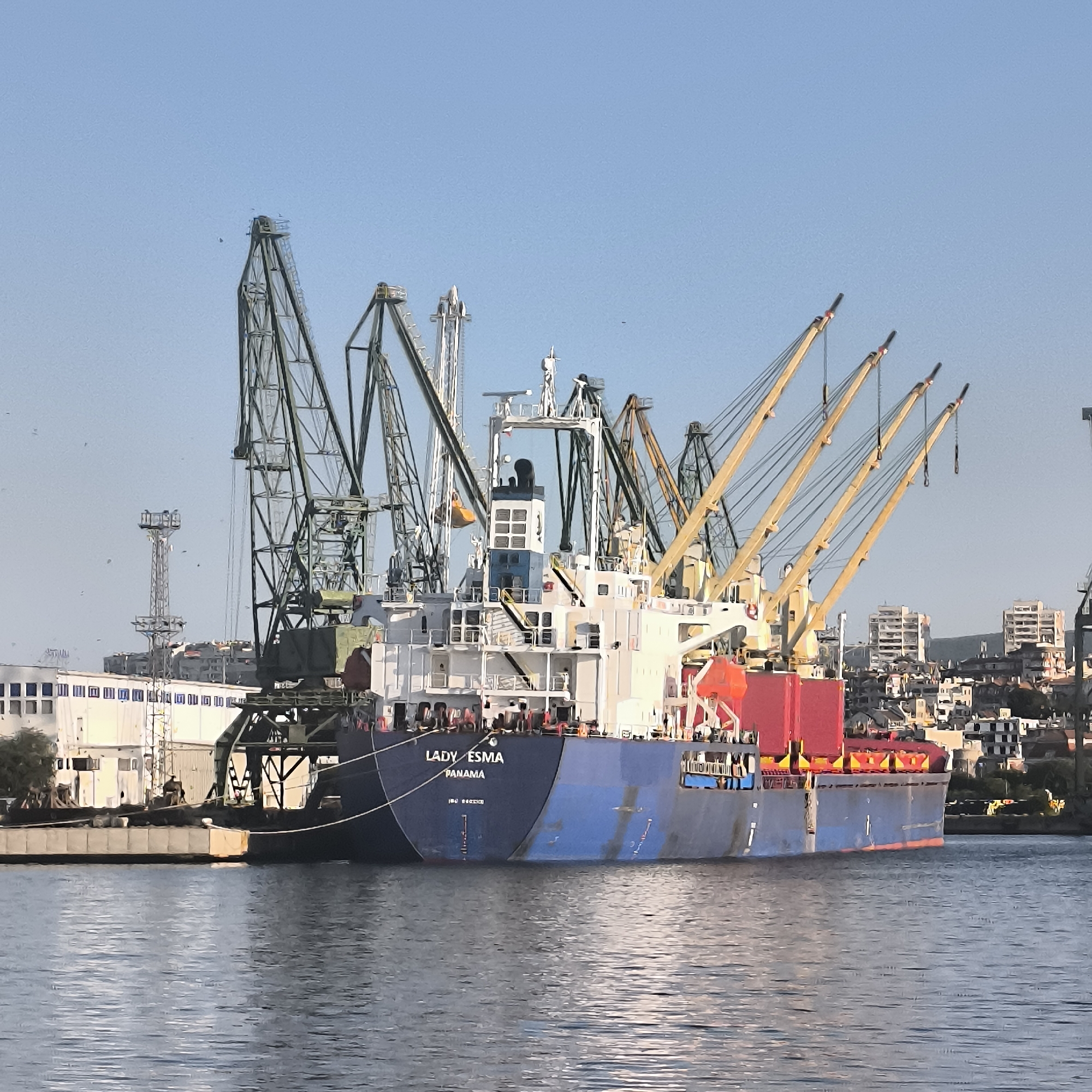 Panamanian cargo vessel docked at Port of Varna, Bulgaria