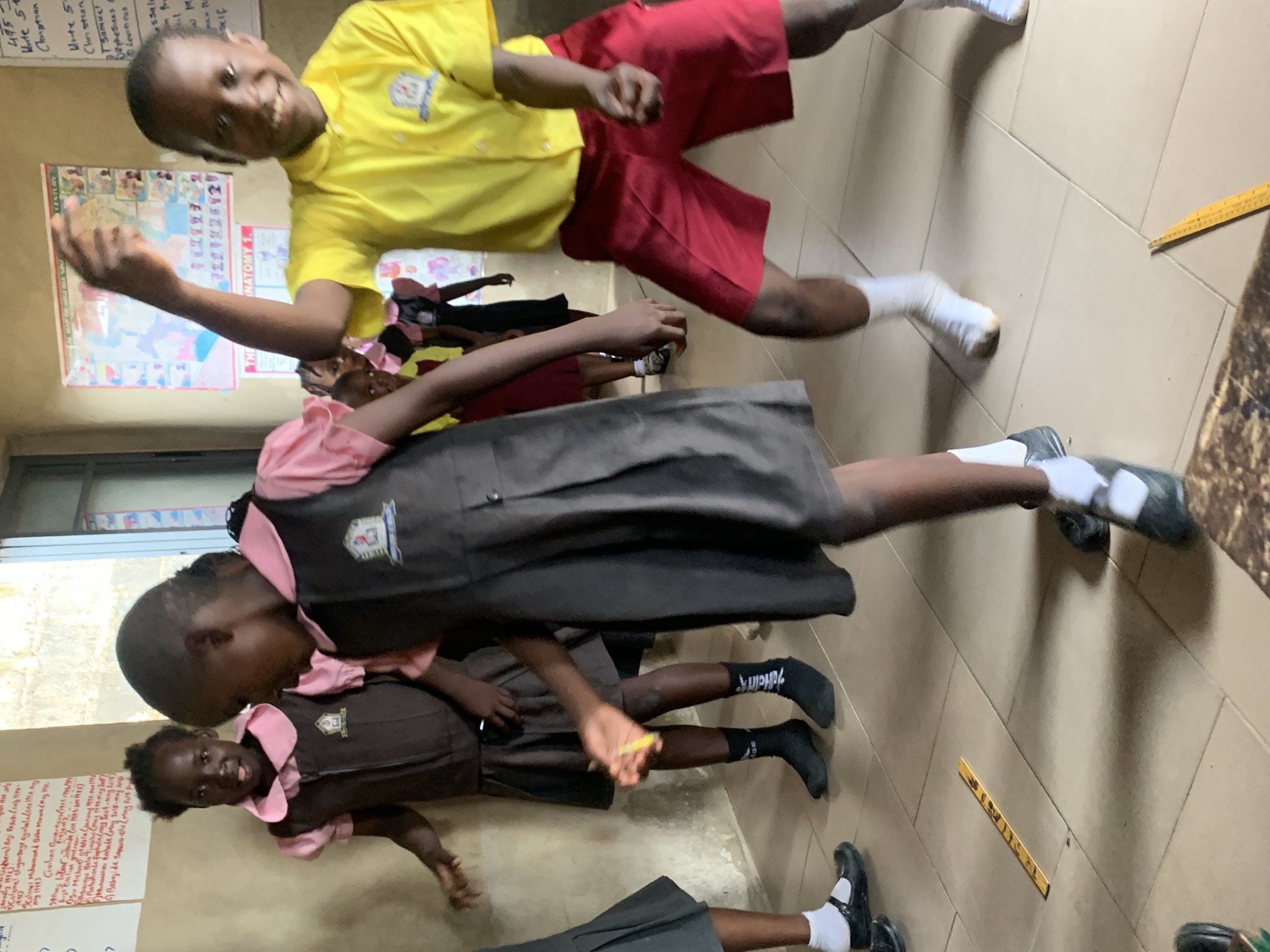 School children observed in classroom activities during afternoon hours