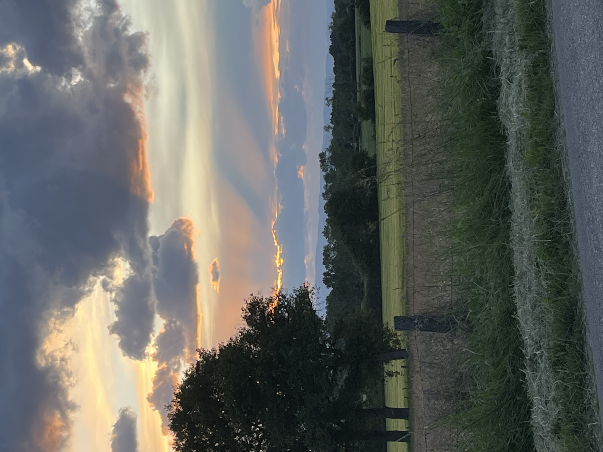 Rural landscape photographed at twilight near Chambœuf, France