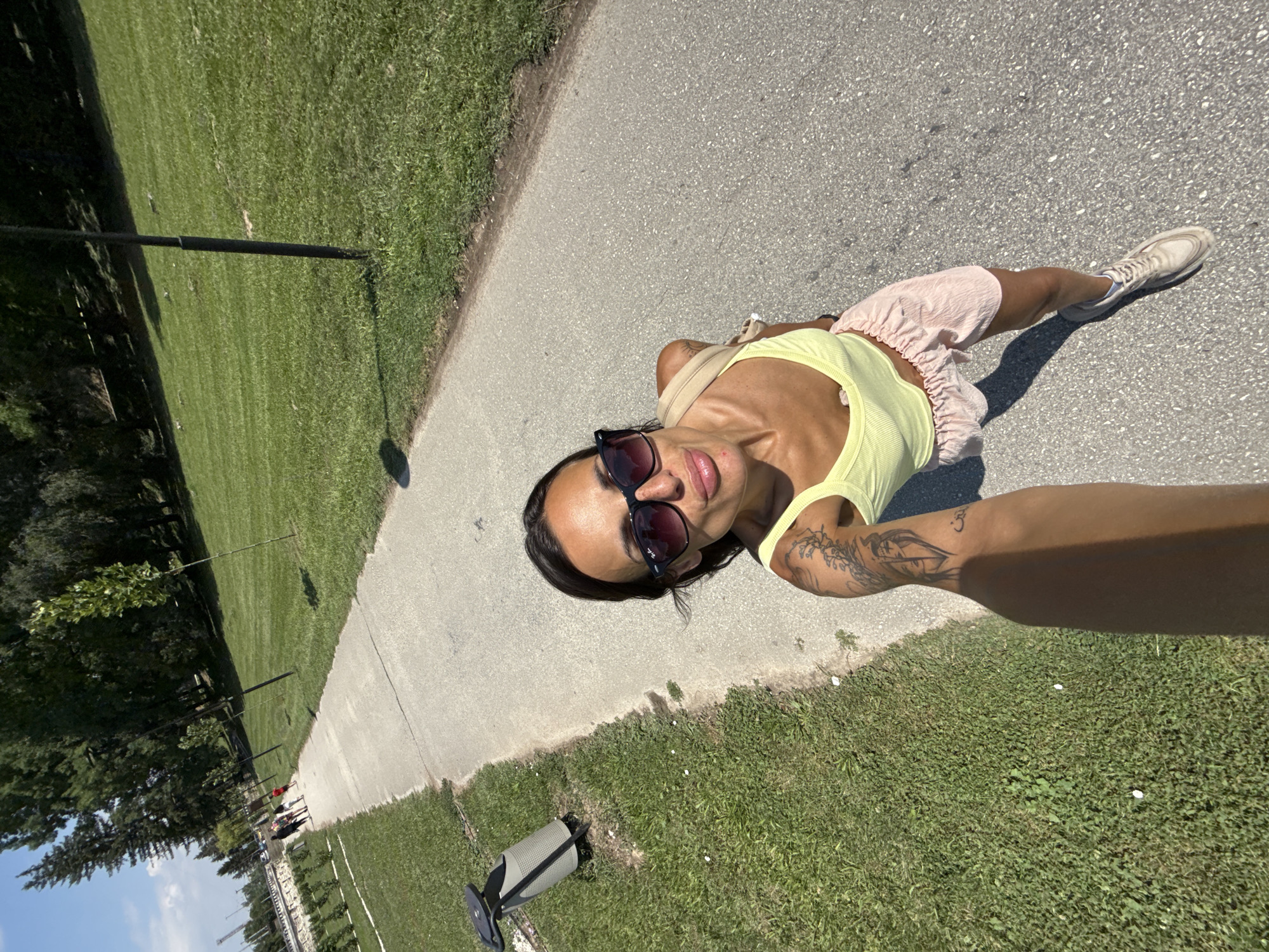 Strolling a Pleven park on a summer morning
