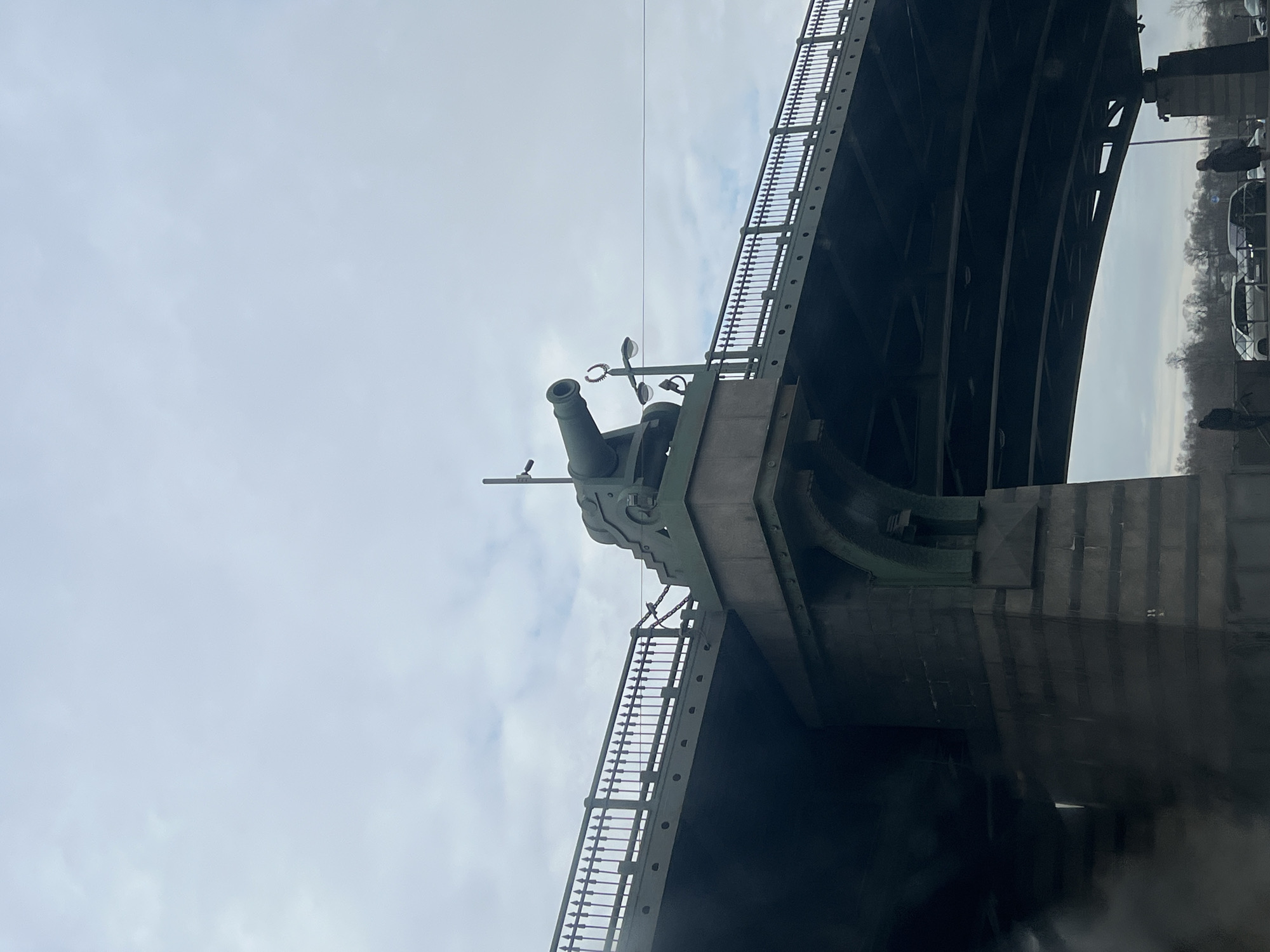 Decorative cannon spotted on Liteyny Bridge in Saint Petersburg