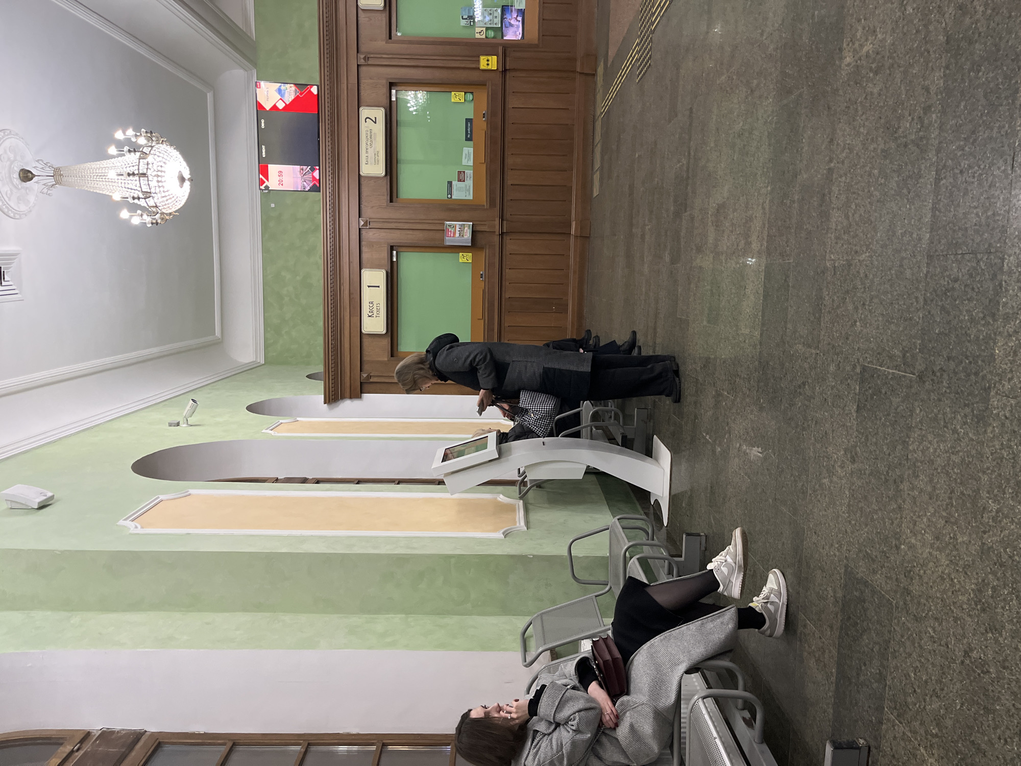 Evening scenes captured at Perm train station after rain