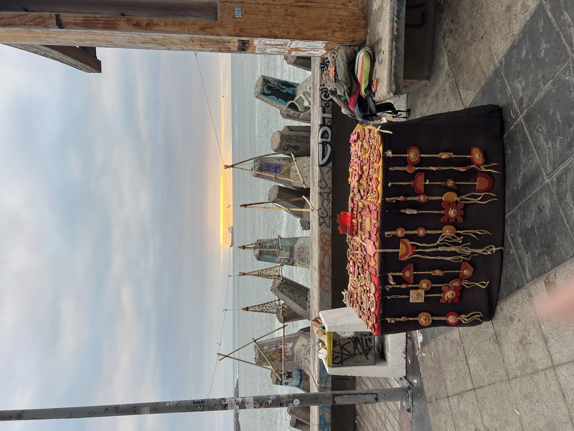 Evening life documented in Arica, Chile port city