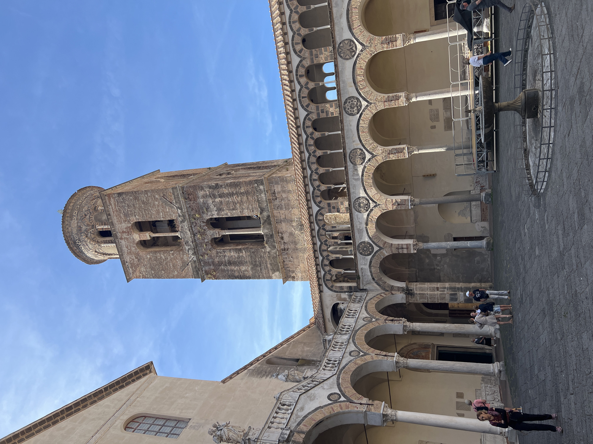 Morning photography session documents Salerno Cathedral architectural details
