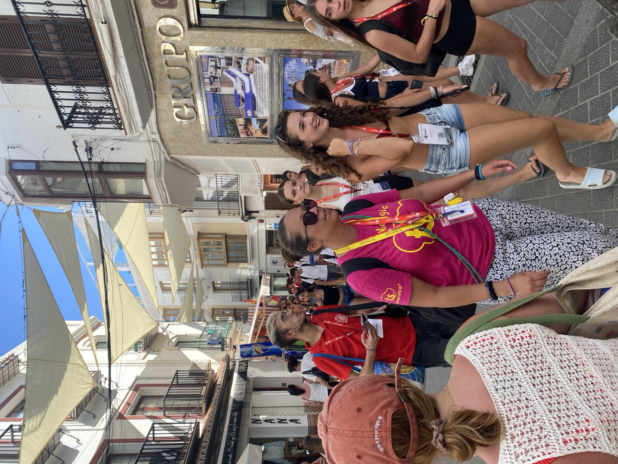 Browsing and eating through Nerja's busy old town streets