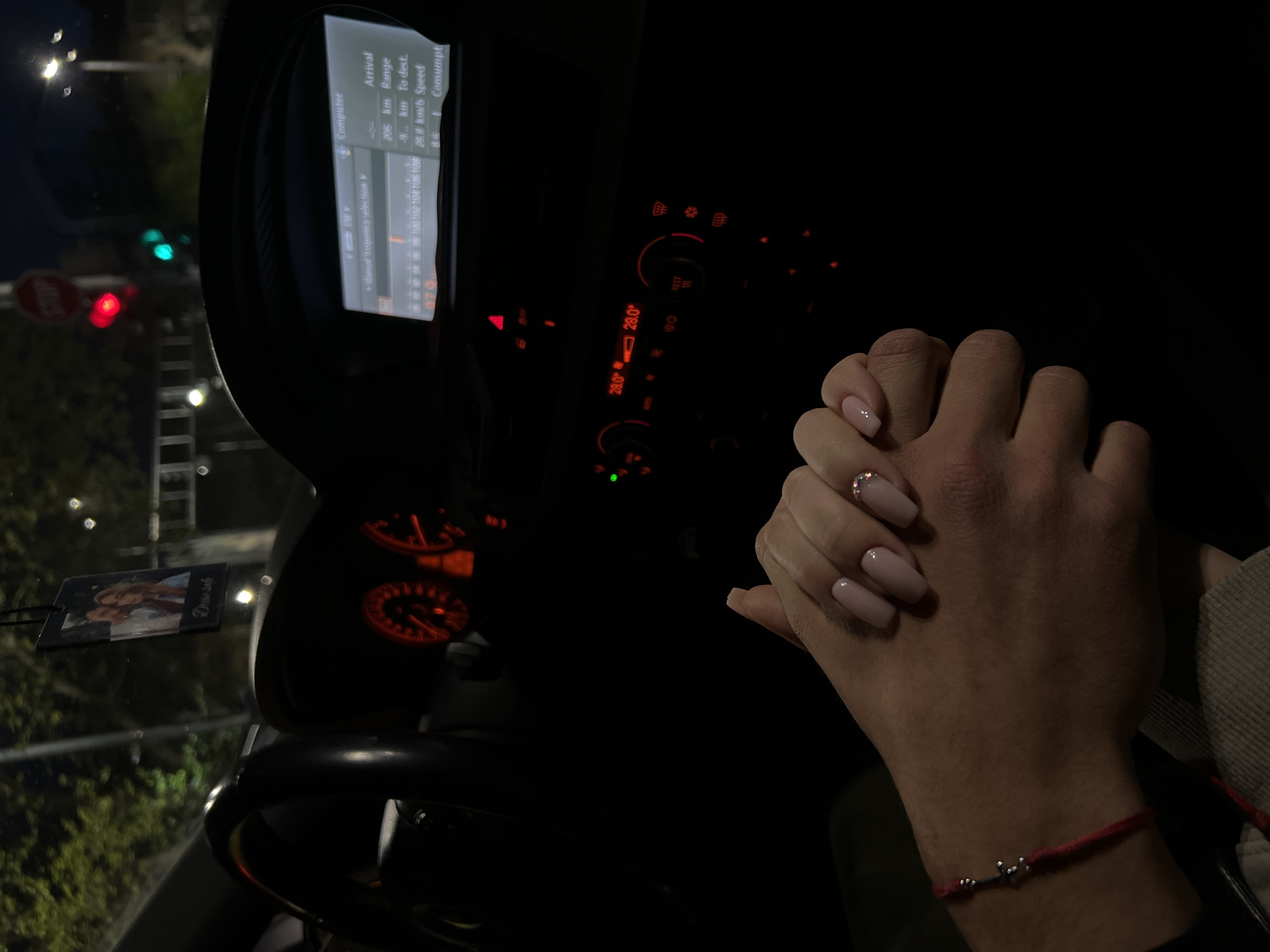 Intimate car moments documented in Plovdiv, Bulgaria evening