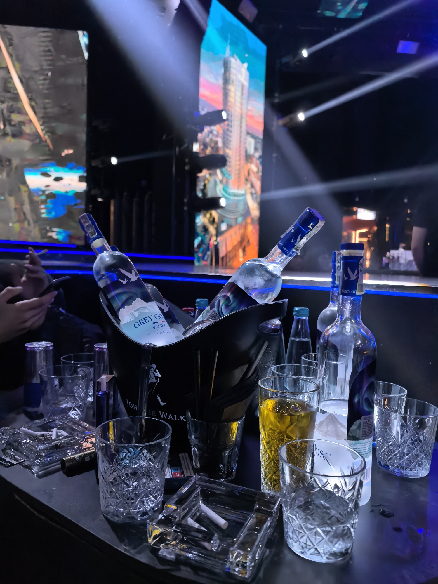 Sofia nightclub evening documented by witnesses amid rainy weather