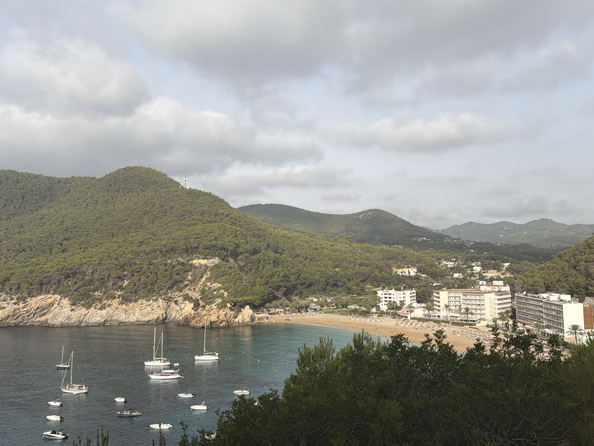 Sheltered bay at Cala De Sant Vicent, Ibiza, Spain