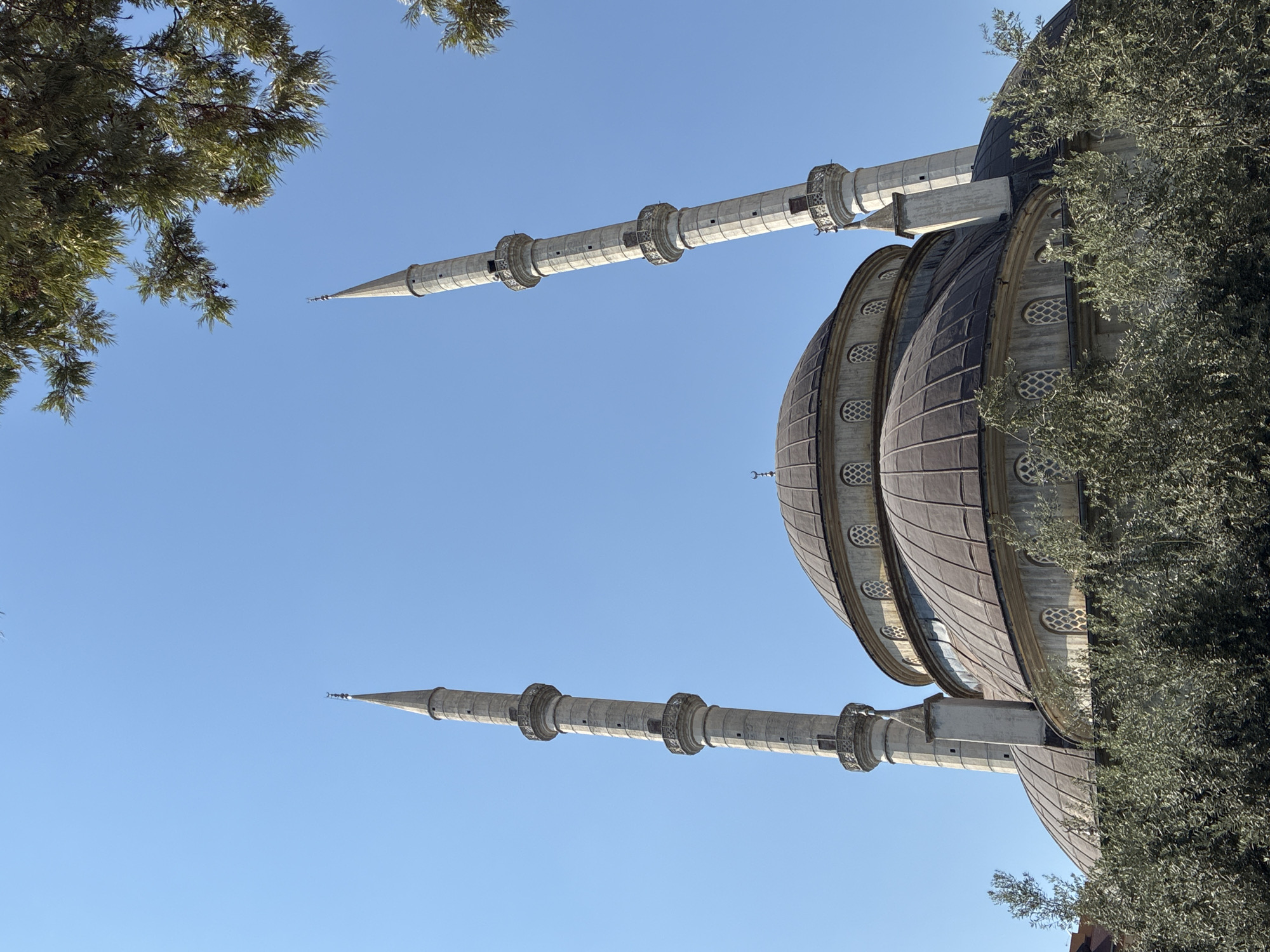 Mosque, streets, and city life in central Alanya