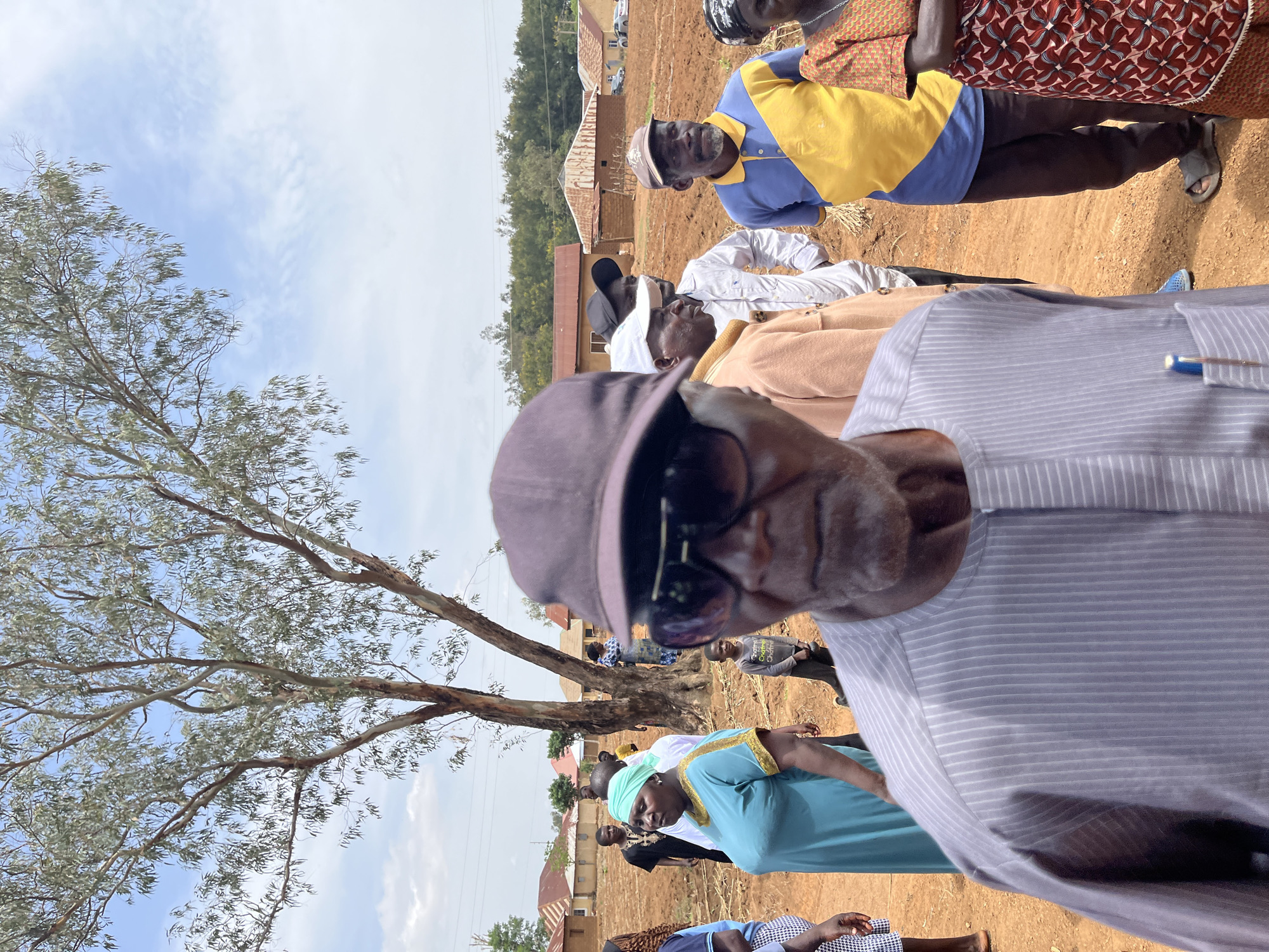 Large crowd gathers in rural Nigerian communities with police present