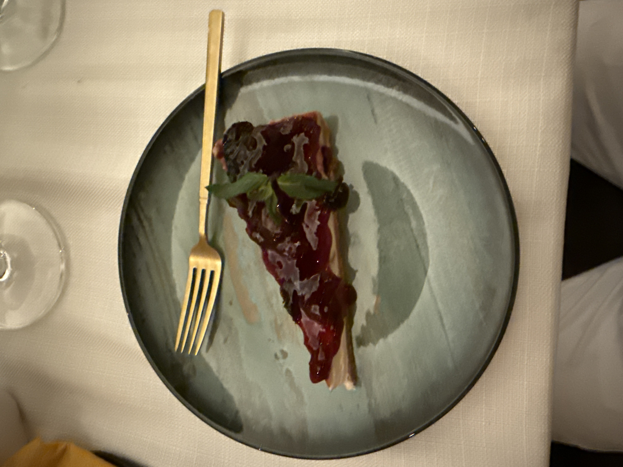 Diner documents three-course meal in Dobrich, Bulgaria restaurant