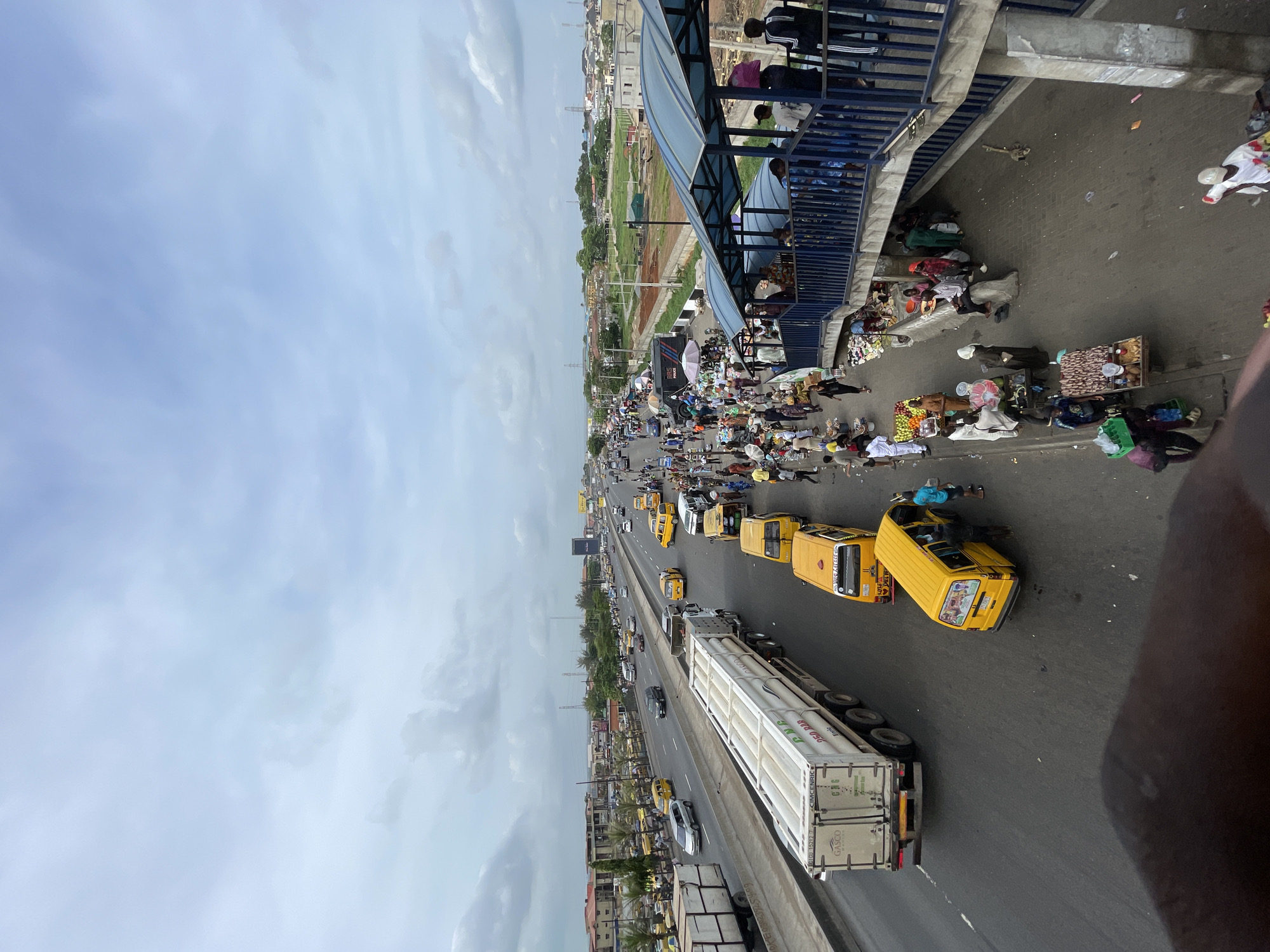 Heavy danfo bus traffic documented across Lagos neighborhoods