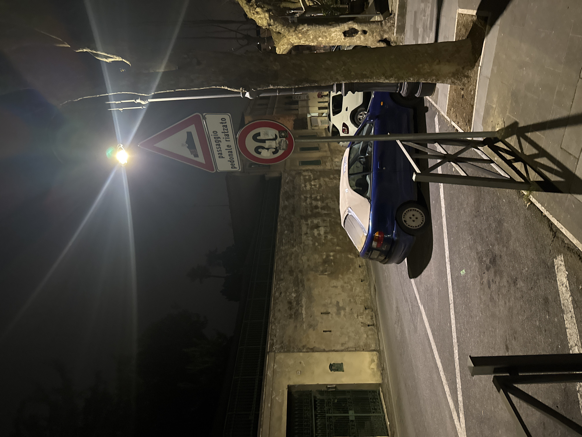 Evening street scenes documented in Italian town