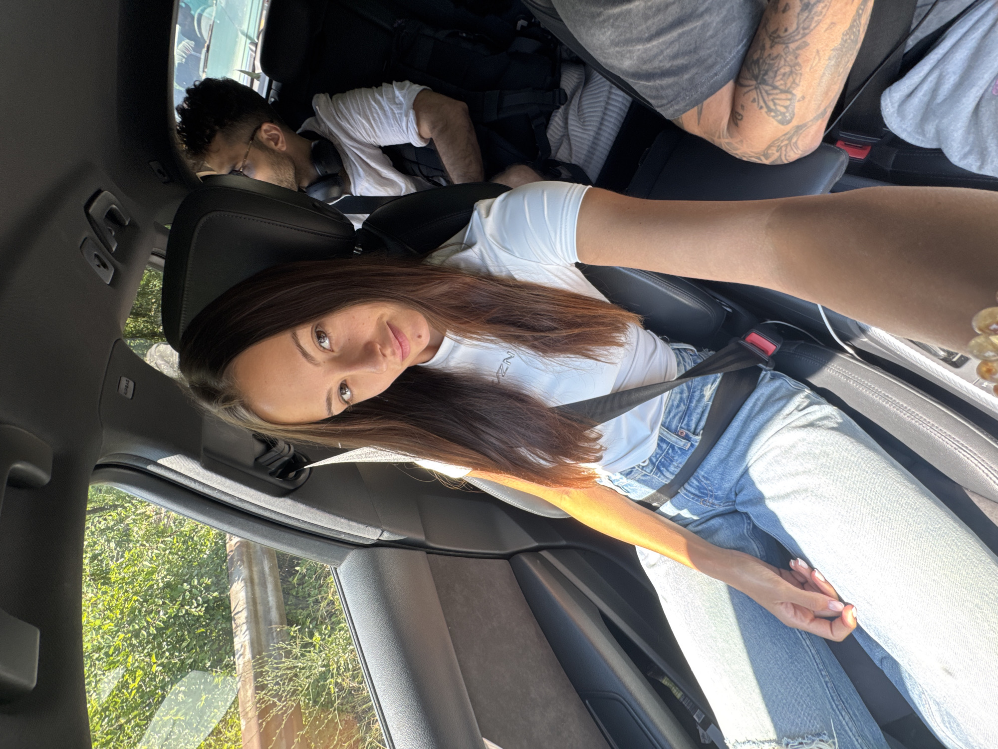 Car ride through sunny Kresna, Bulgaria