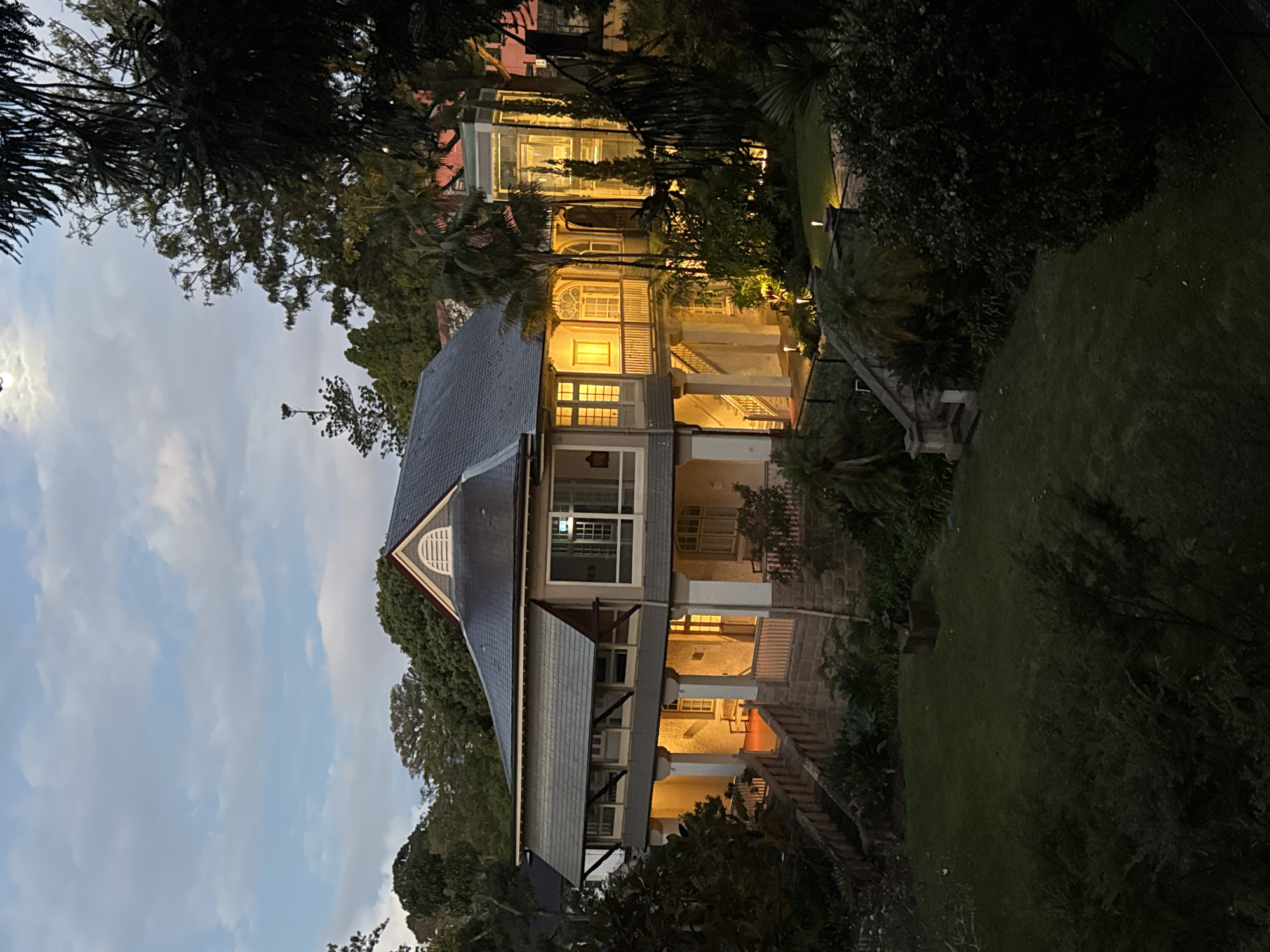 Stately Woolloomooloo home lit up at dusk