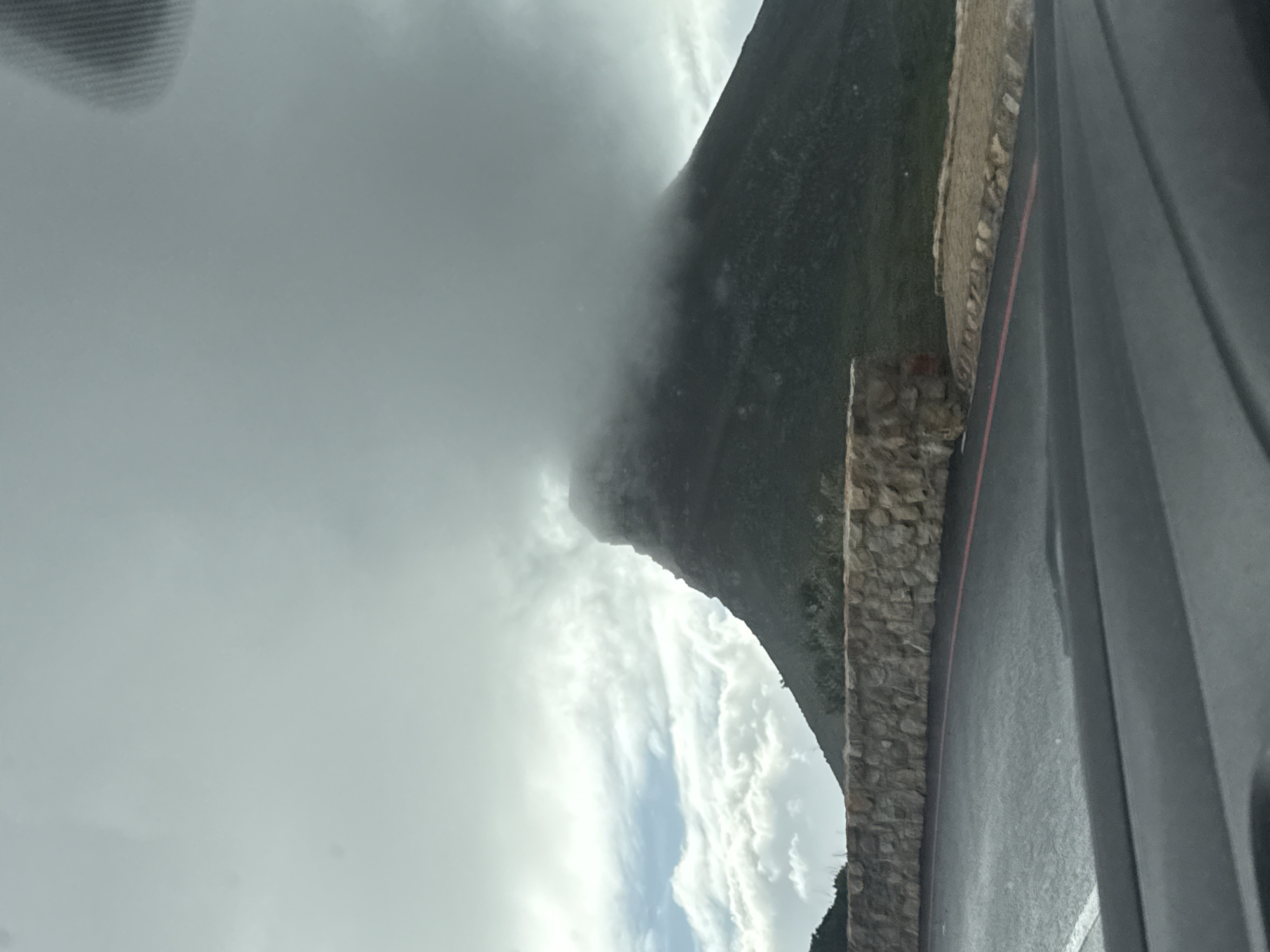 Misty mountain landscape observed in Cape Town
