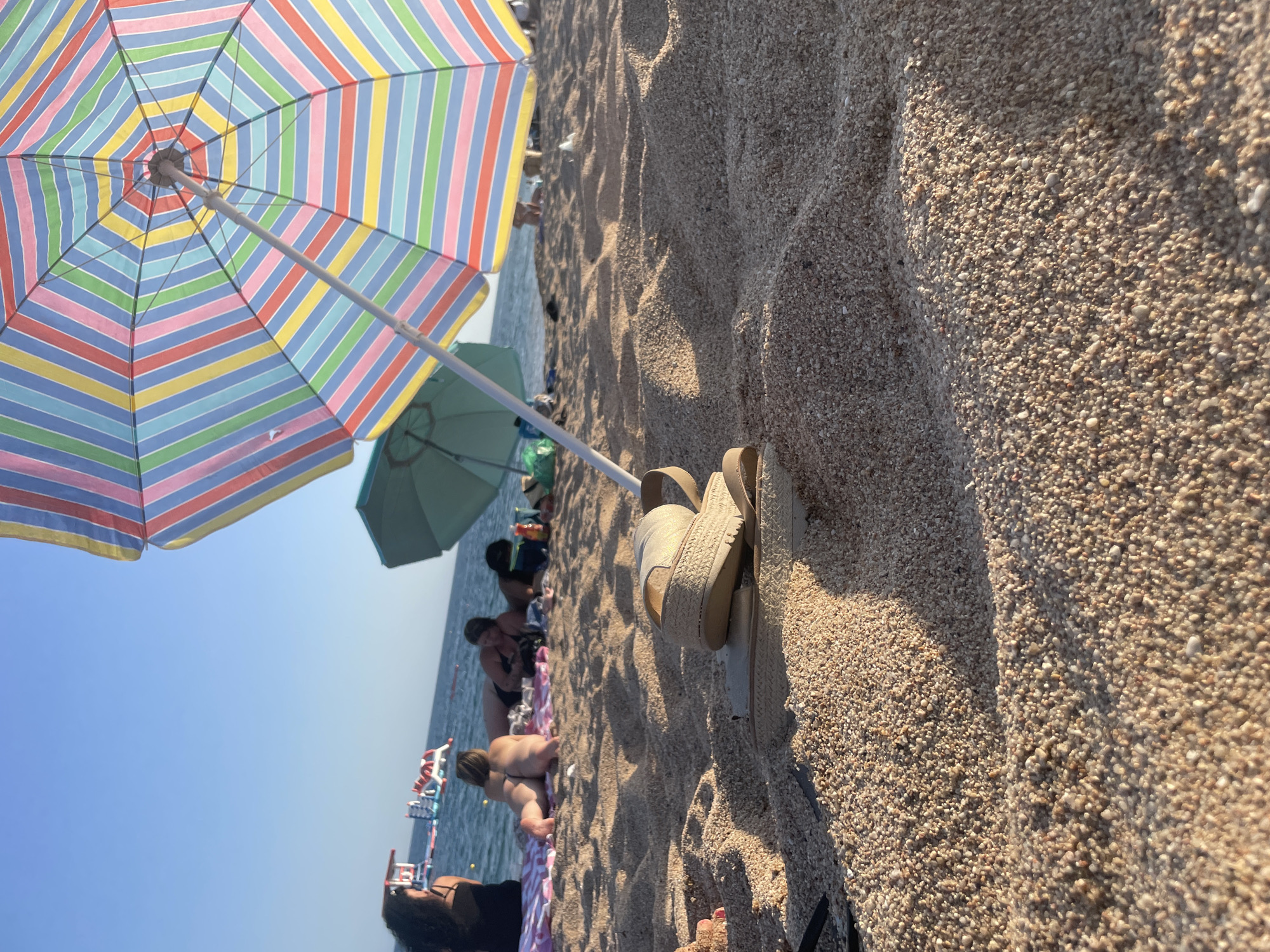 Lazy summer afternoon in and out of the water at Canet de Mar
