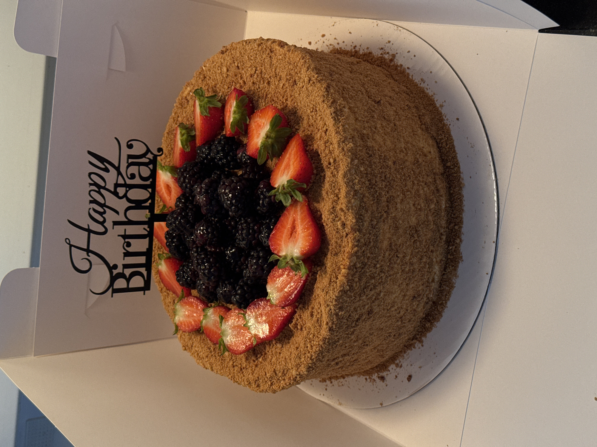 Birthday cake celebration captured in Gatineau, Canada