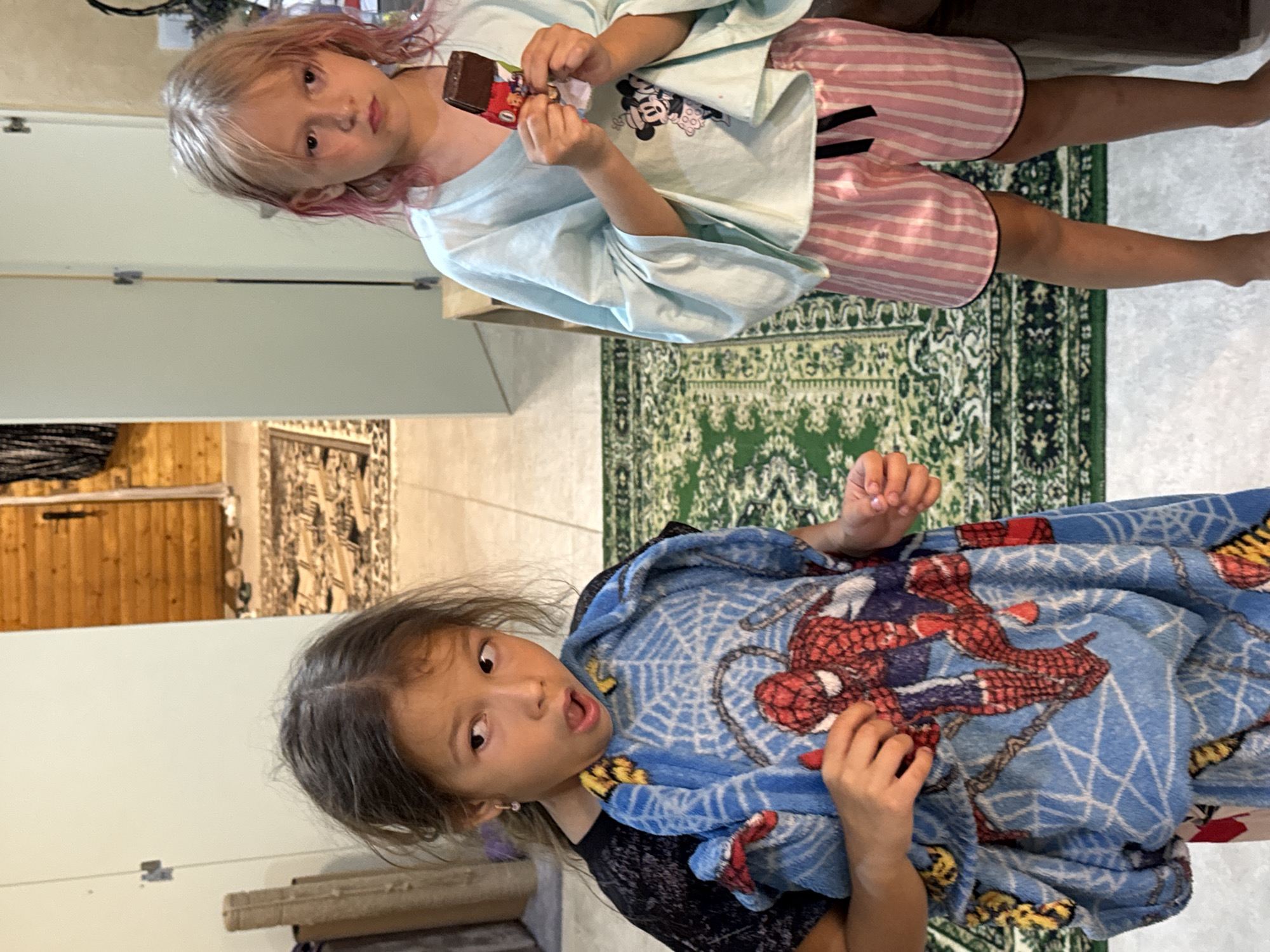 Children observed in casual indoor evening activities June 12