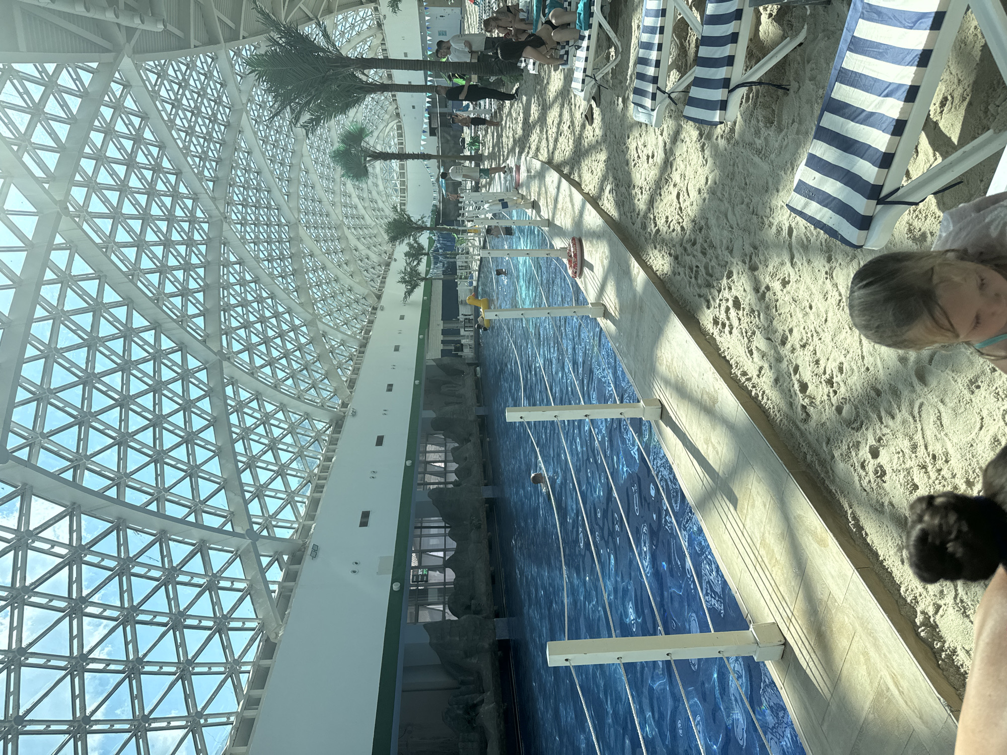 Inside Gazprom's indoor beach resort in Estosadok, Russia
