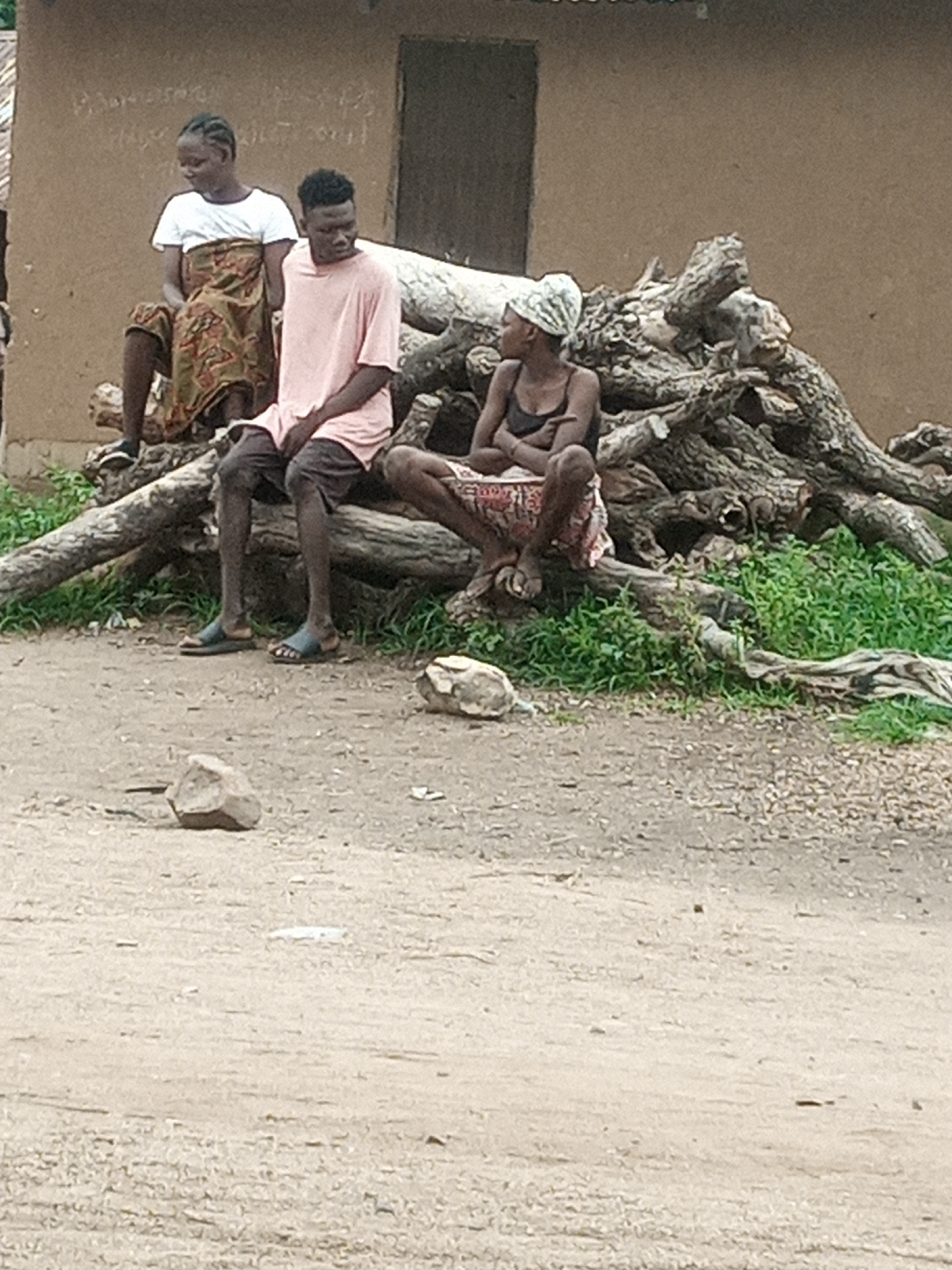Everyday life in a rural African village settlement