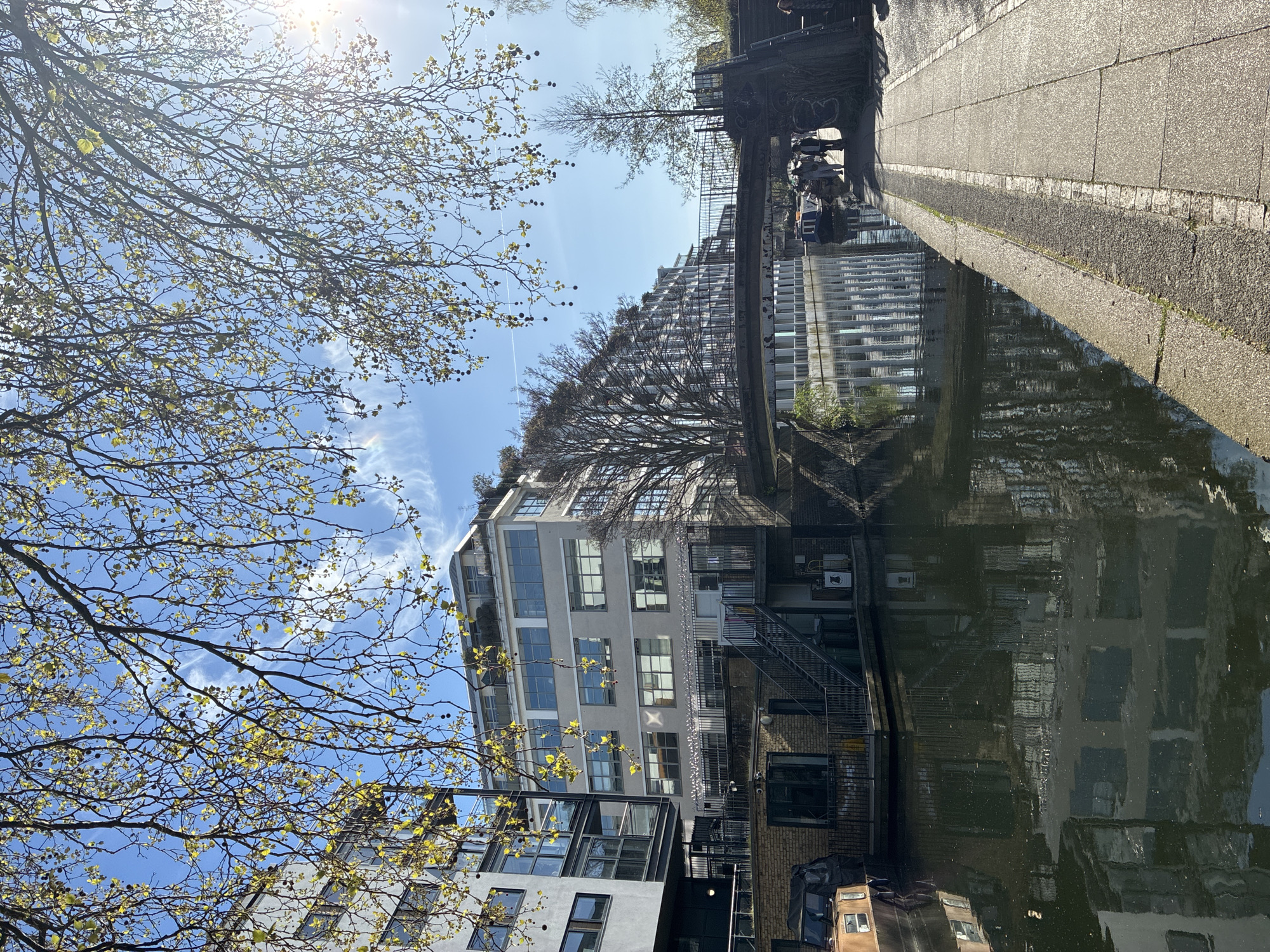 Regent's Canal reflections captured in London afternoon view
