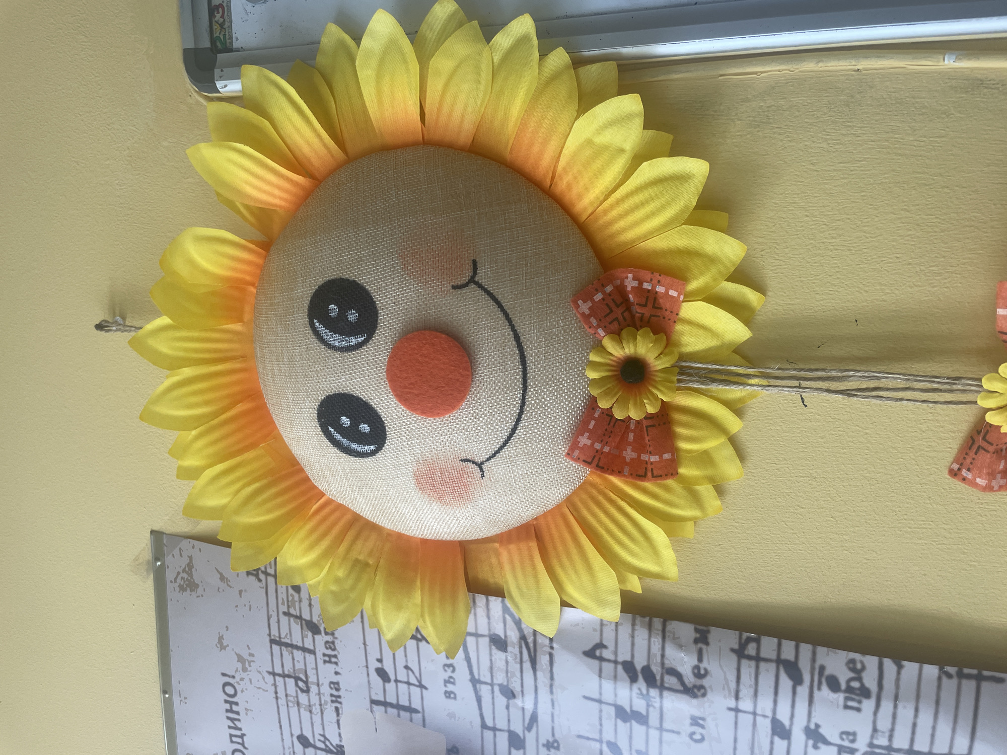 Cheerful decorations and blooming plants brighten Bulgarian village morning