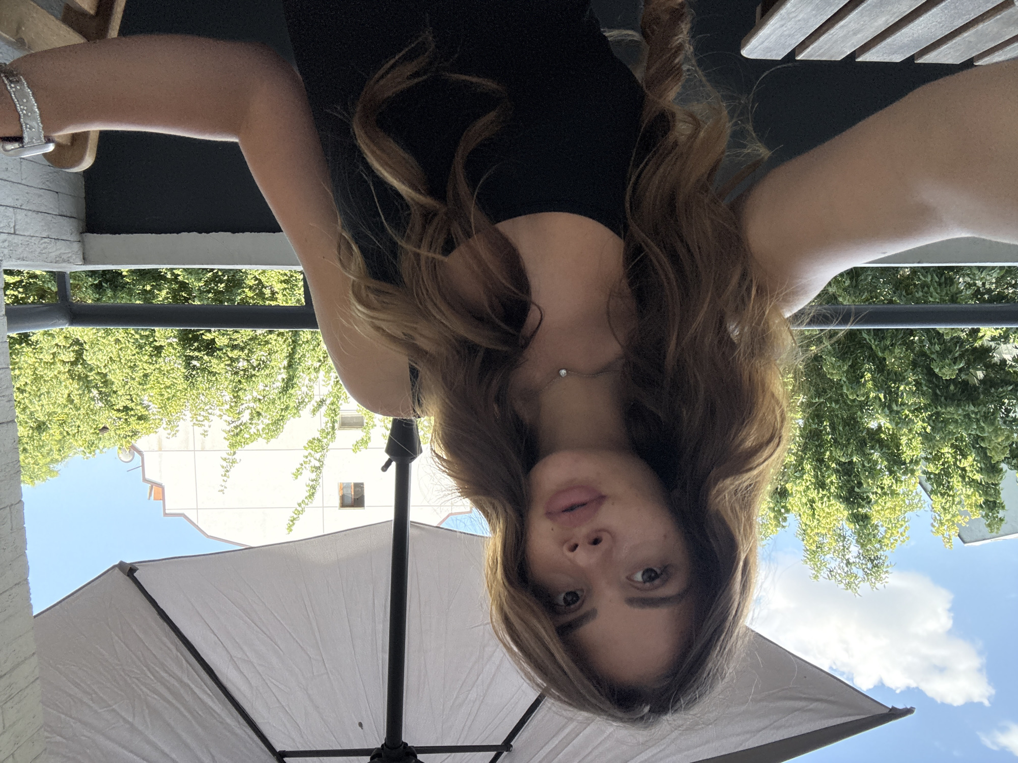 Balcony selfie session in Plovdiv, Bulgaria