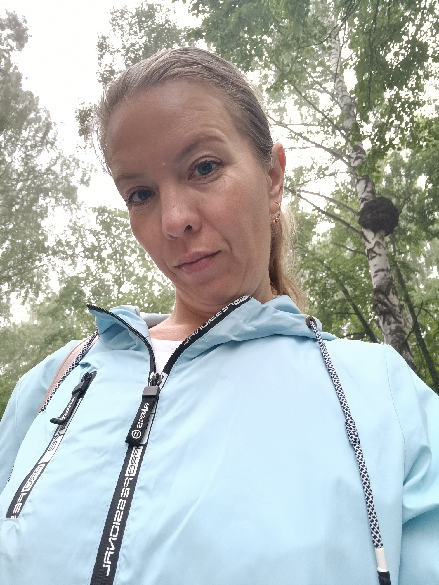 Early morning walk documented in Chaikovsky, Russia with dog