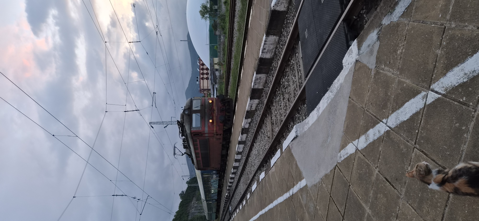 Evening railway scenes documented at Dryanovo station, Bulgaria