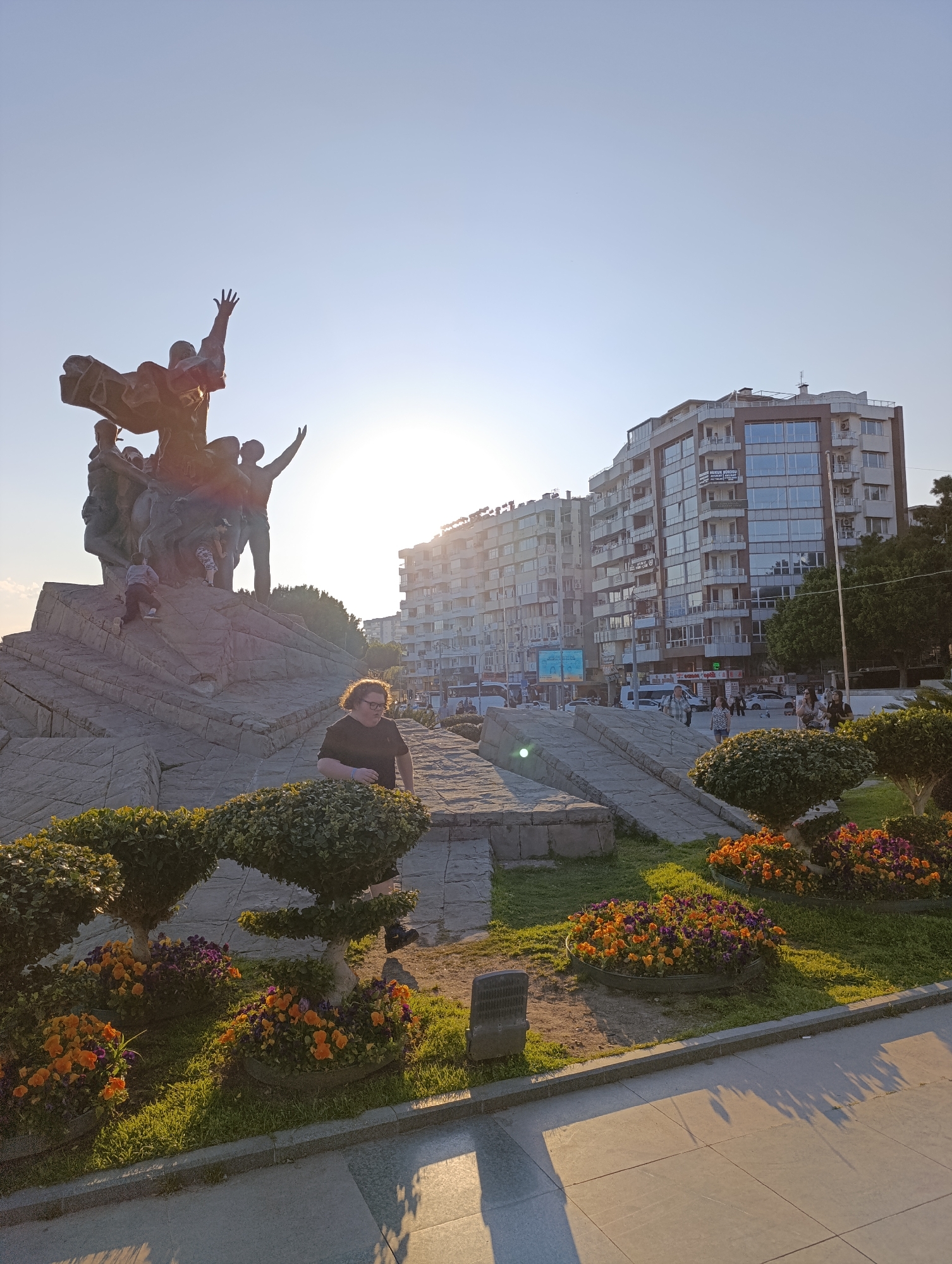 Tourist explores Antalya's historic waterfront and Mediterranean harbor district