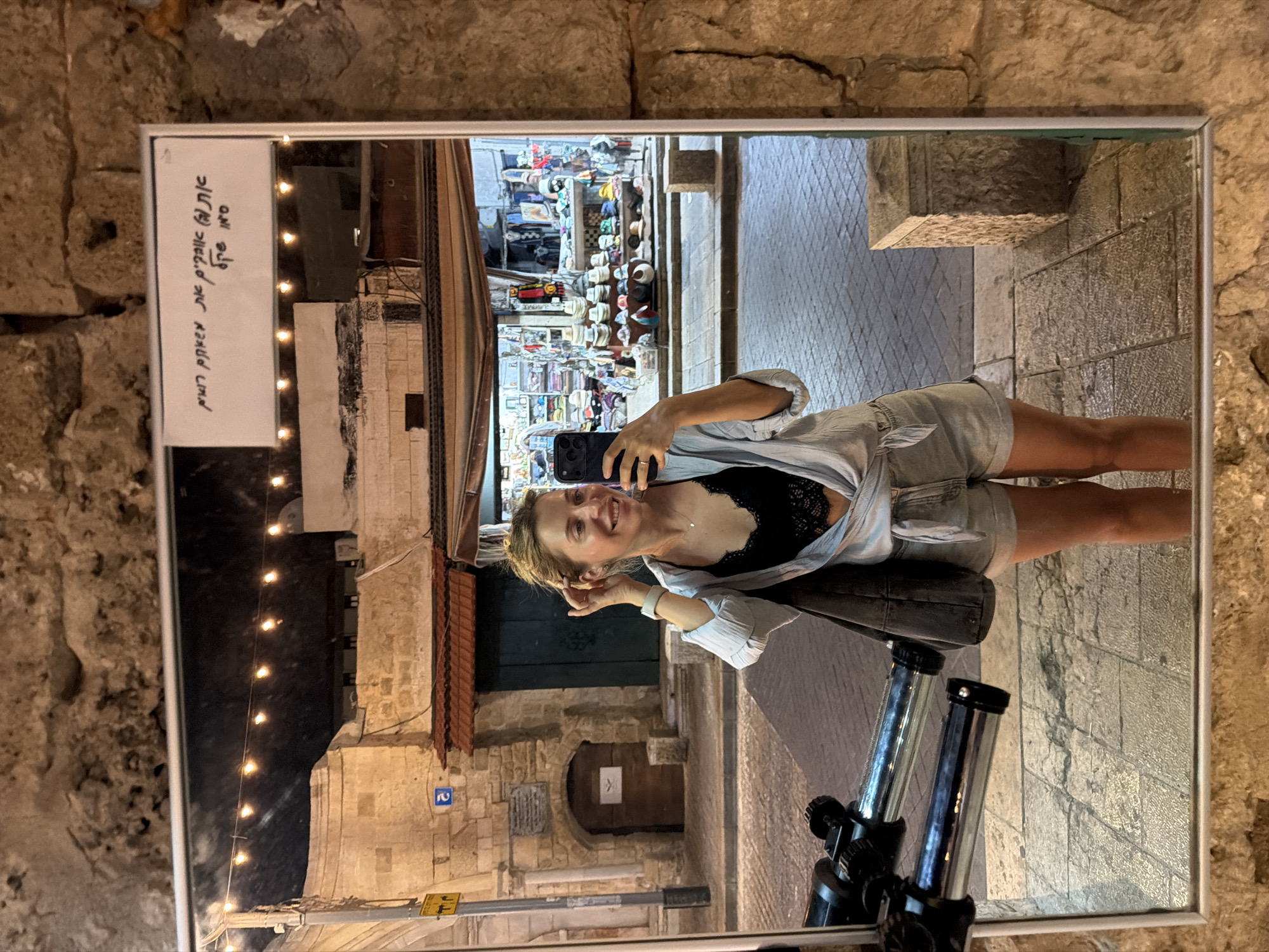 Nighttime mirror selfie, Tel Aviv.