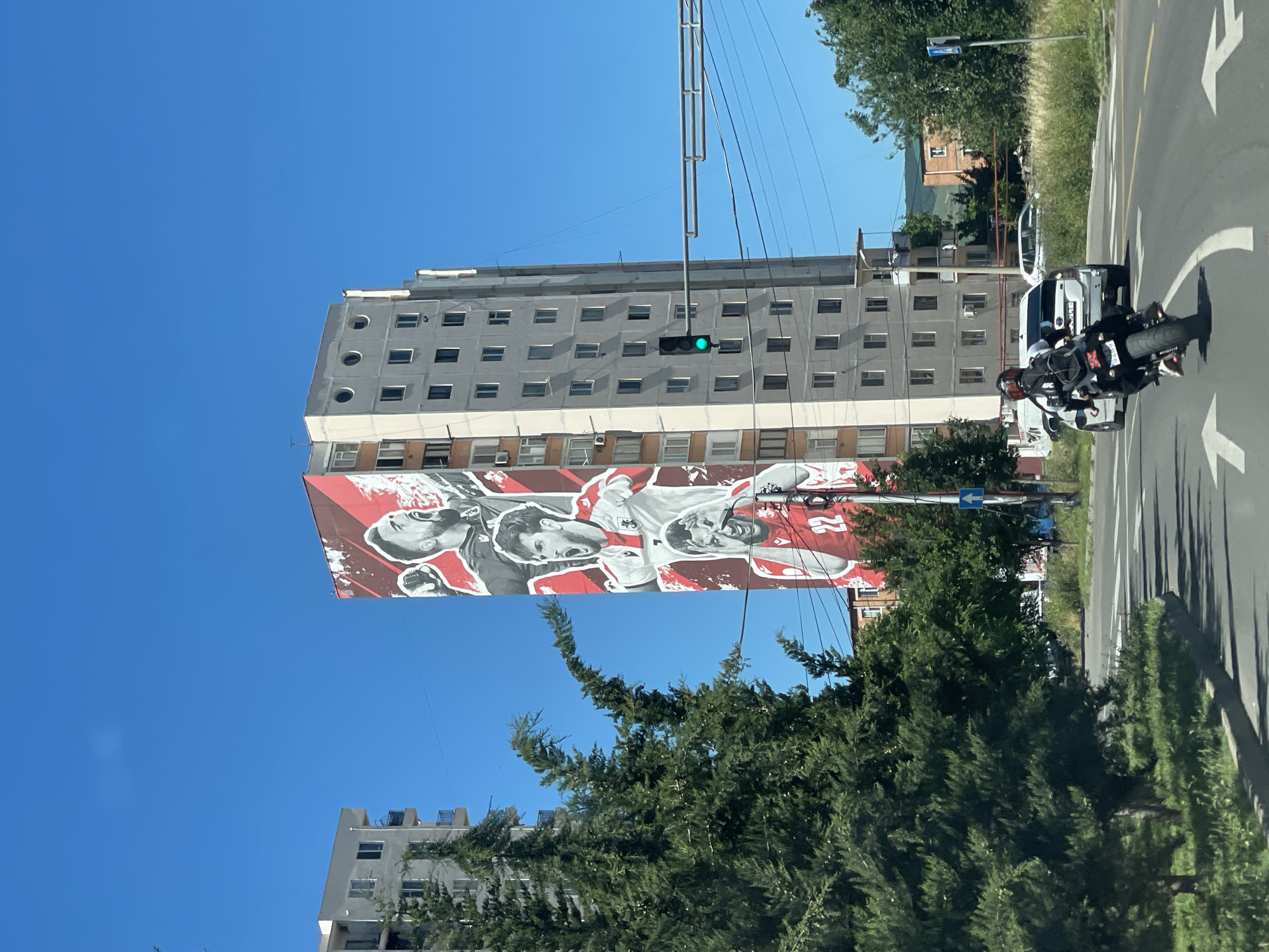 Sports murals spotted on Tbilisi buildings