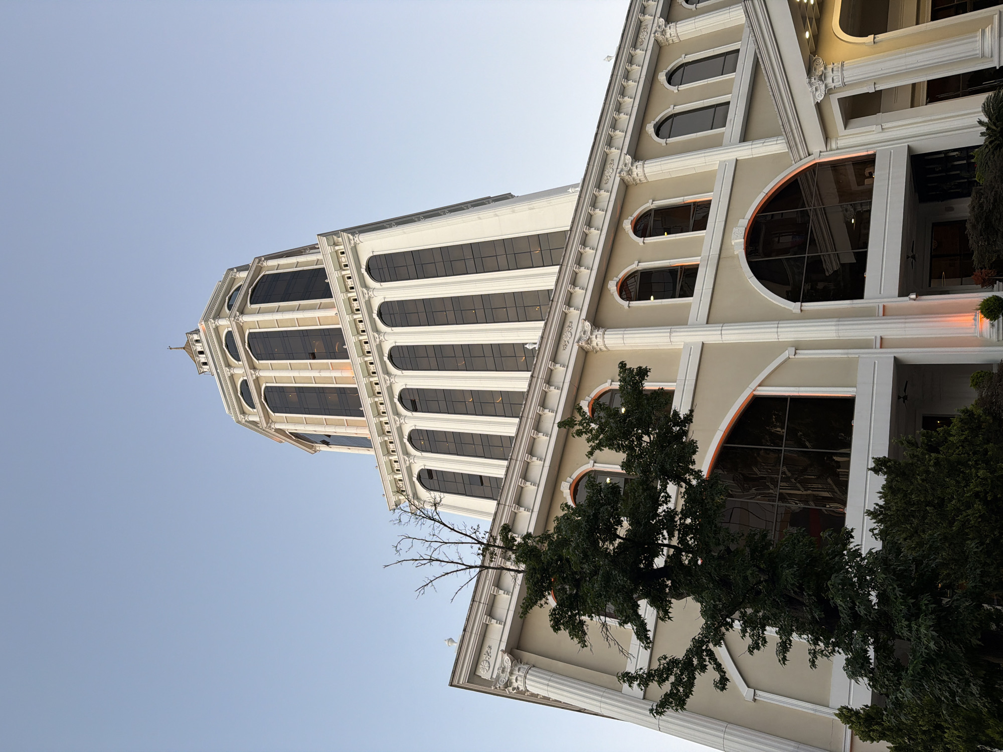 Batumi architecture and aged street sculpture, July 2026