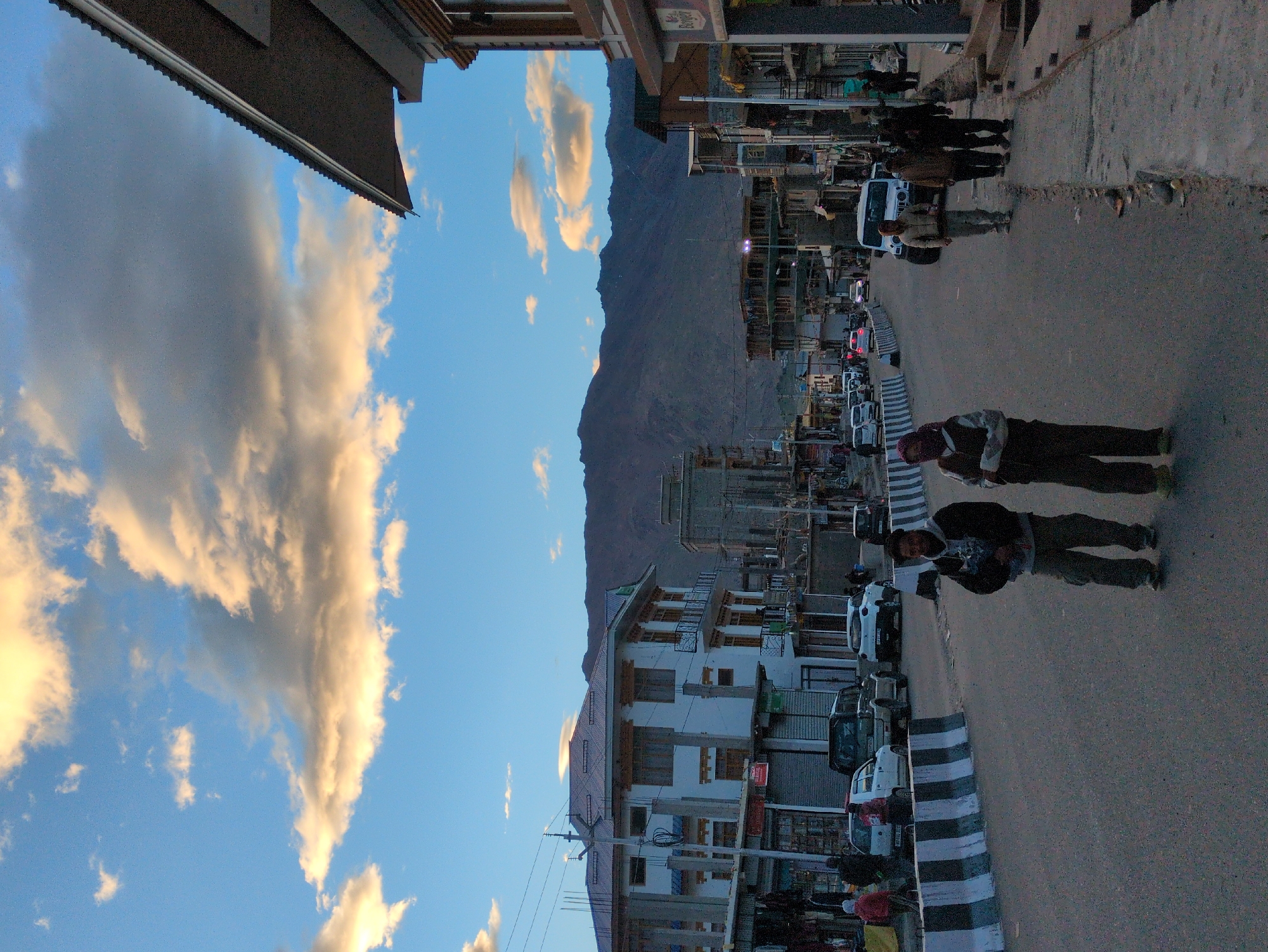 Street life and mountain views in Padum, Zanskar