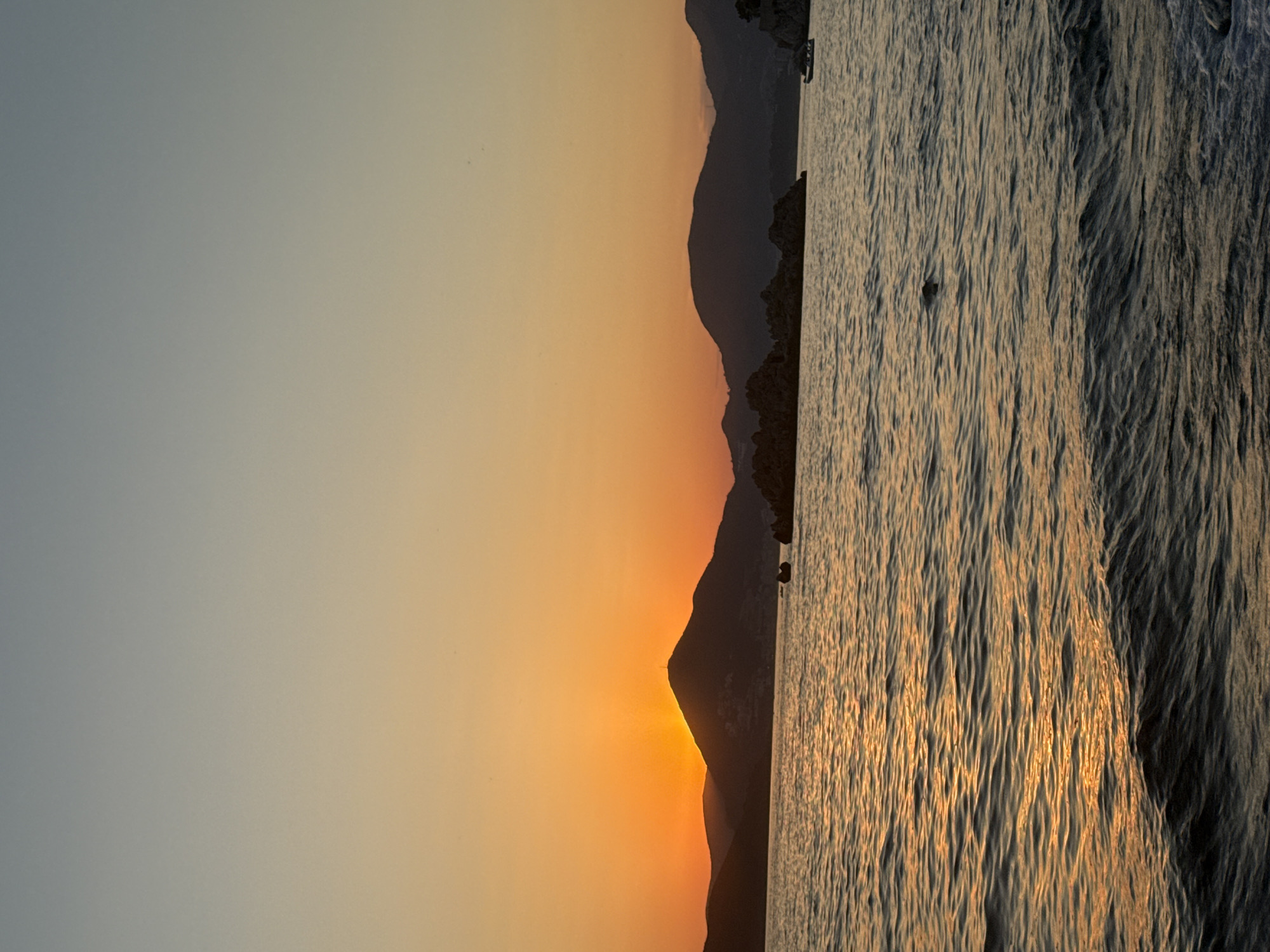 Sunset over the Adriatic from the Montenegro coast