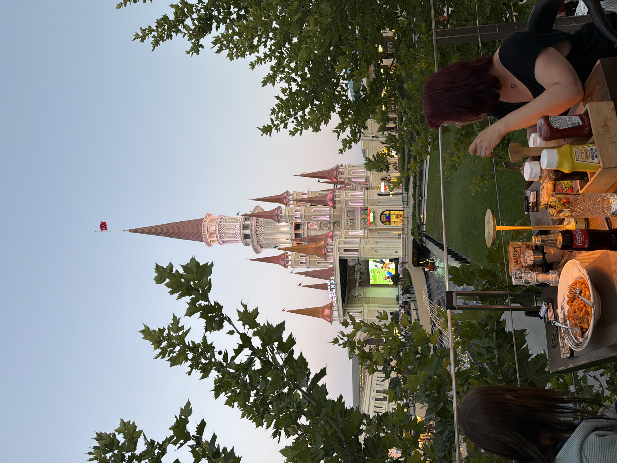 Dining at The Land of Legends theme park, Serik