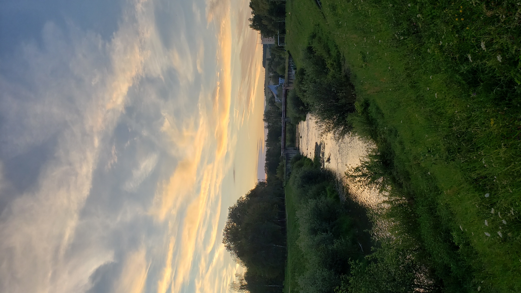 Torysa River at golden hour, Prešov