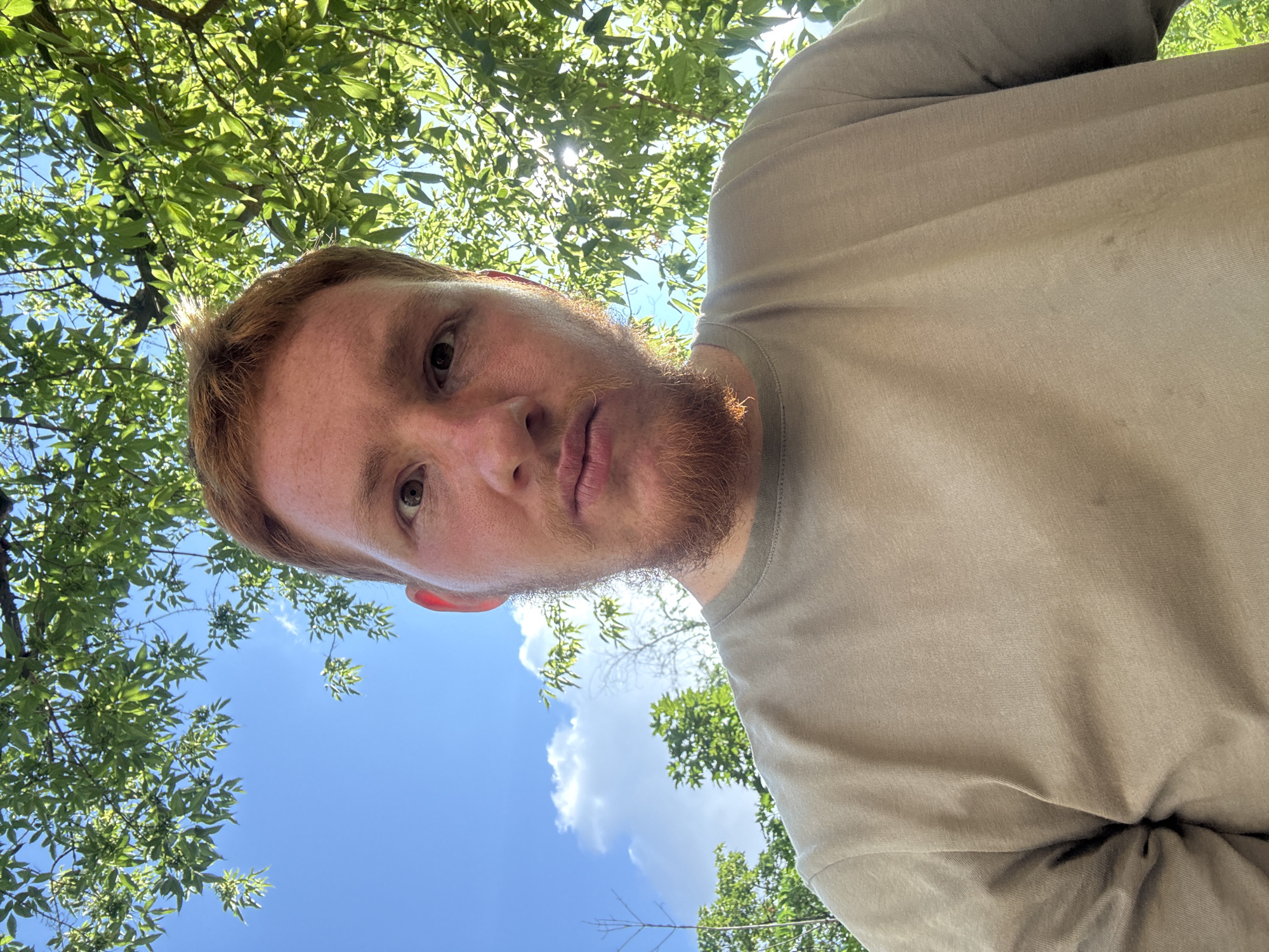 Multiple selfies from a wooden pallet hangout spot